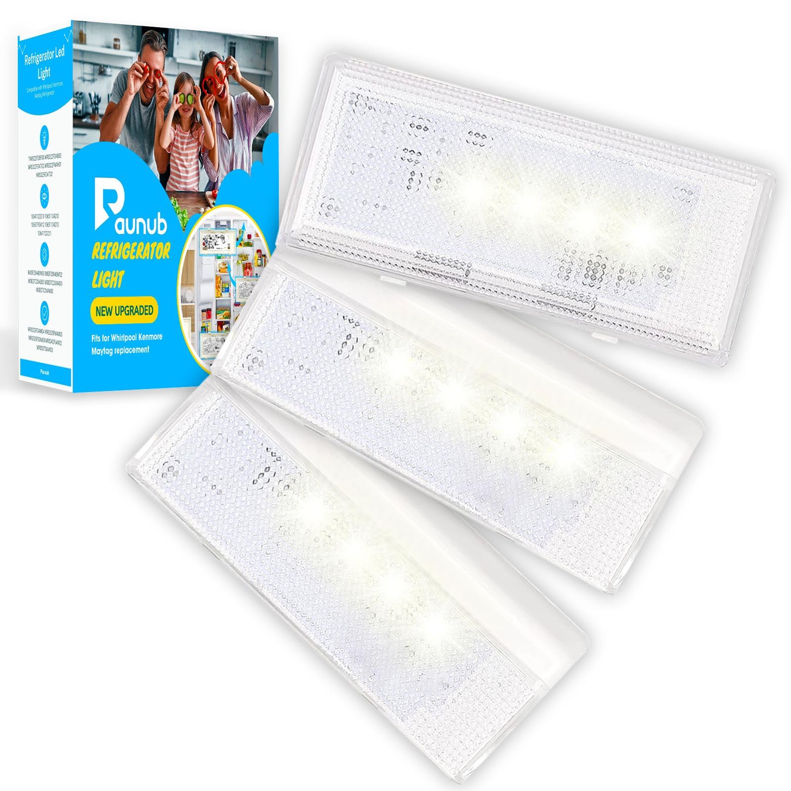 Upgraded W10515058 (1Pcs) And W10515057 (2Pcs) Compatible For Kenmore Maytag Whirlpool Refrigerator Led Light Replaces Wrs325Fda