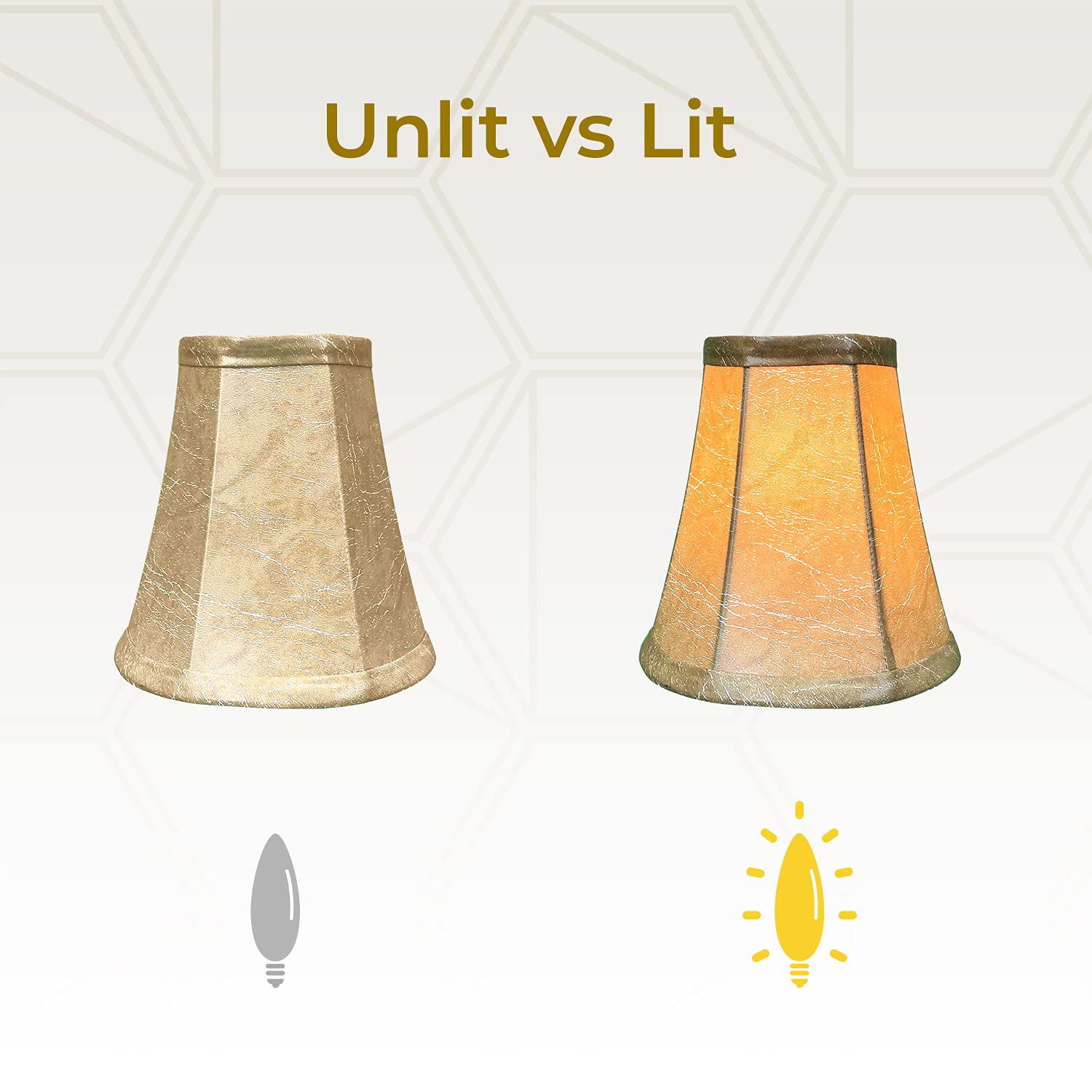 Royal Designs, Inc. ''True Bell Lamp Shade With Flame Clip, Mouton, 3'''' X 6'''' X 6.25'''''' (Bs-704Fc-6Mt)