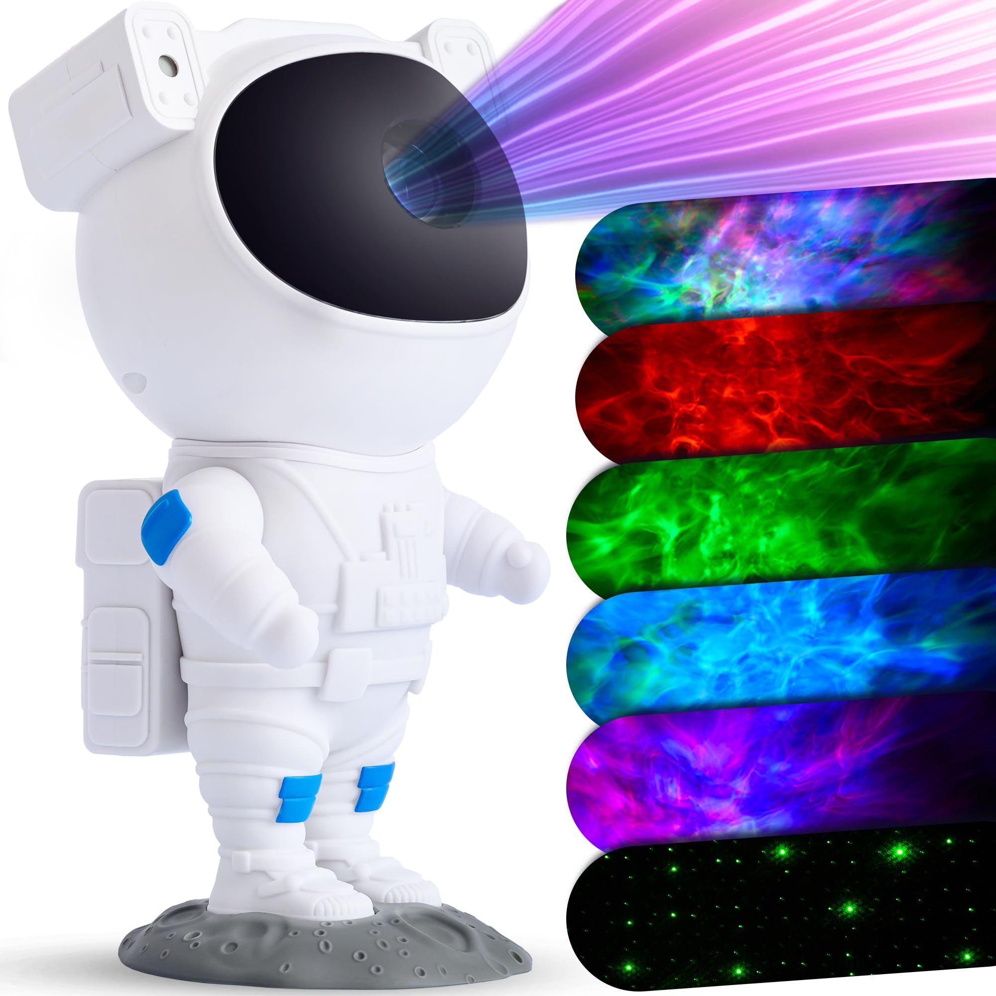 Mind-Glowing Astronaut Galaxy Projector - Spaceman Projector with Remote, Timer, Star & Nebula Modes - Dimmable Astronaut Night 