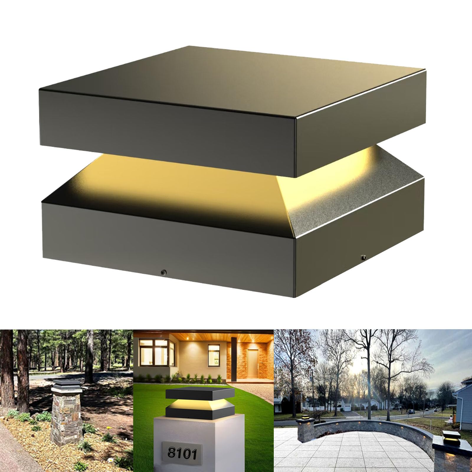 Stainless Steel Outdoor Post Lights 12X12Outdoor Column lights