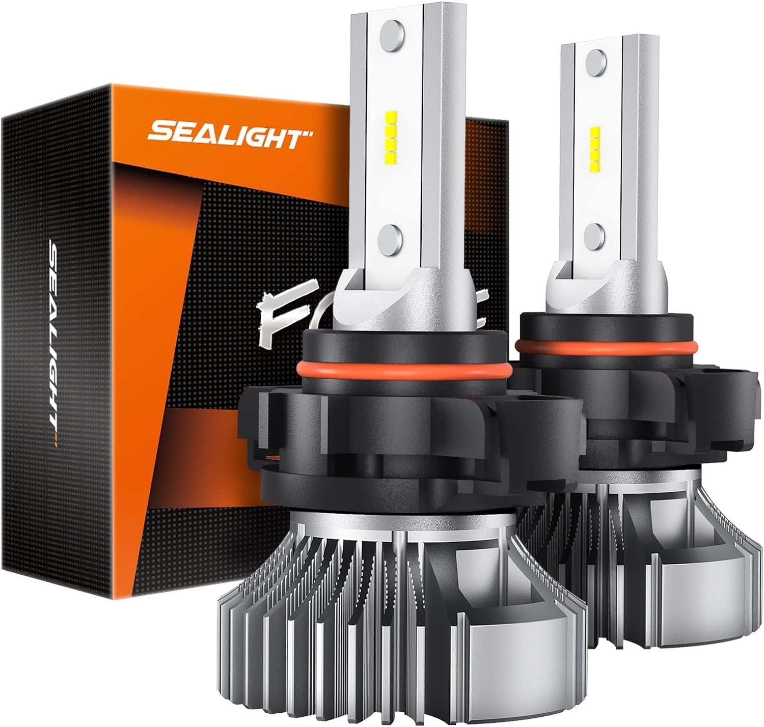 SEALIGHT 5202 LED Fog Light Bulbs, 6000K White, 16 CSP Chips, Pack of 2, Aluminum/Copper, PS19W/PS24W Compatible