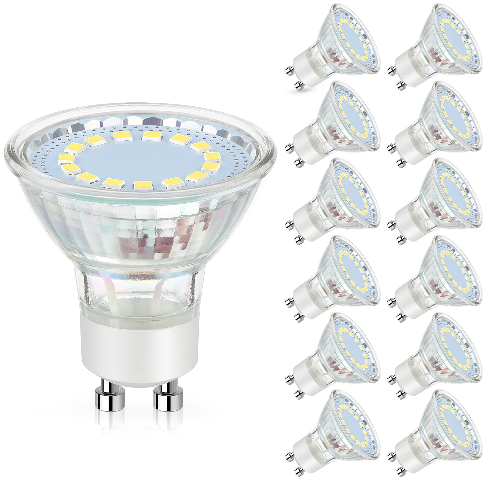 Maylaywood 4W Gu10 Led Bulb, 50W Halogen Equivalent, Daylight White 5000K, 
