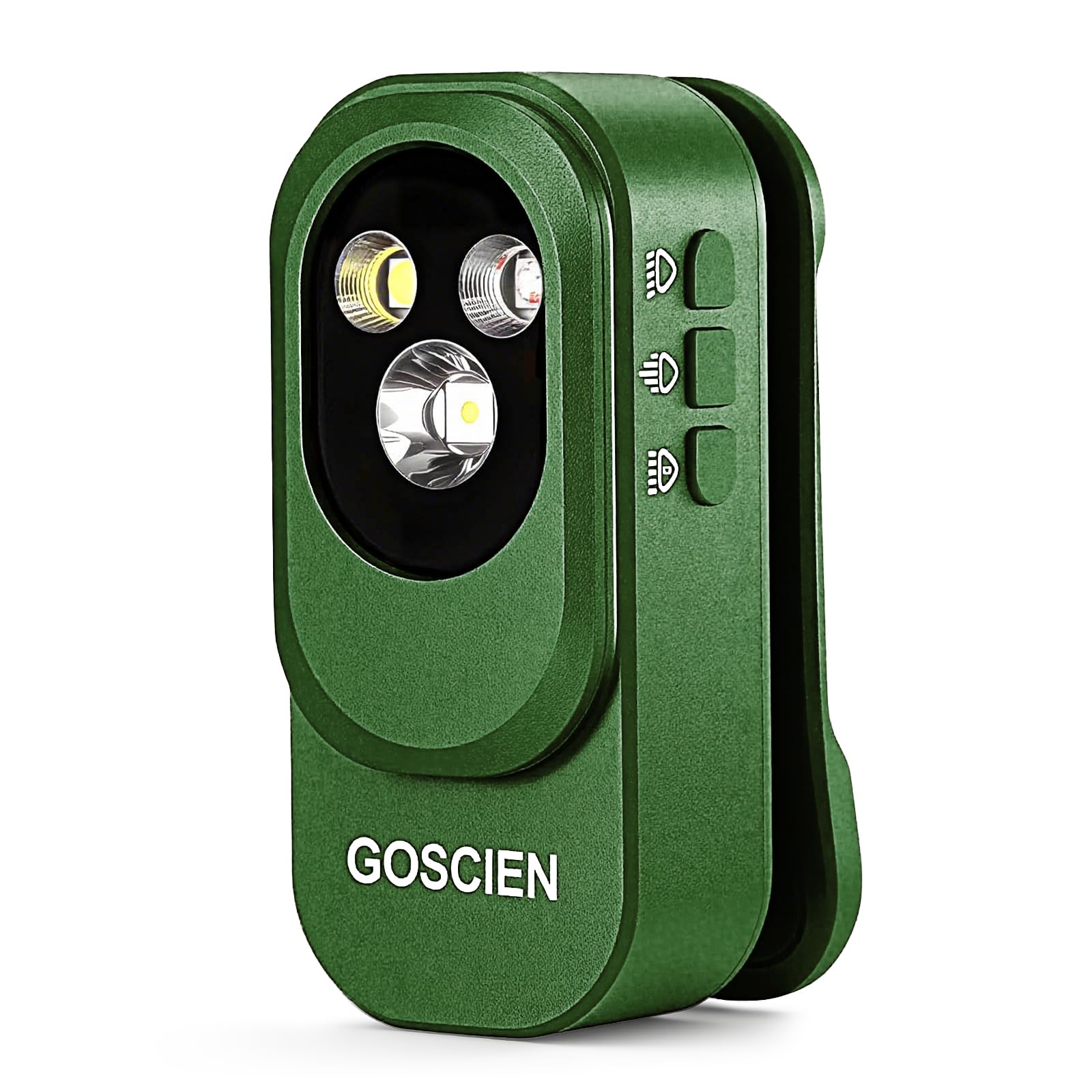 GOSCIEN Pro Rechargeable EDC Flashlight Clip-on Light 500 Lumens Clip Light with Three Lighting Solutions USB C Charging Magneti