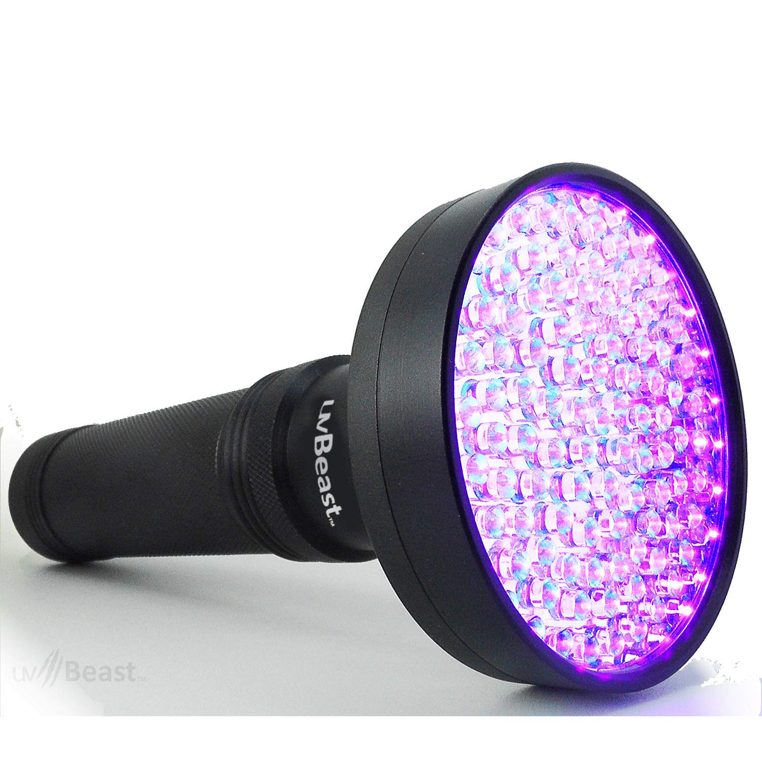 uvBeast UV Flashlight 100 LED 385nm-395nm Professional Grade Black Model UVBe-100