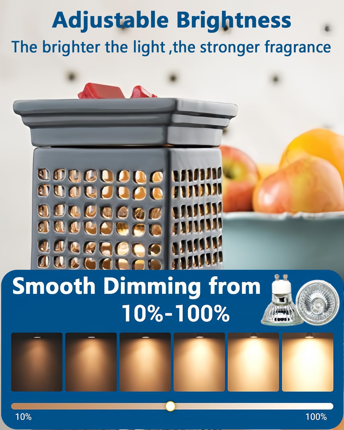 Snnalosses 25W GU10 Halogen Bulb for Candle Warmers, Warm White, 3-Pack, Wax Material