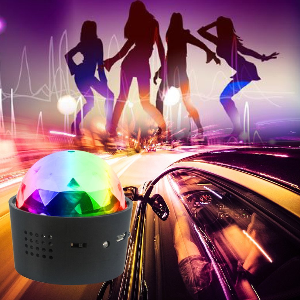 Miuko Disco Ball Light - Sound Activated Multi-Color, Battery Operated, 1 Pack, Plastic, Model 8541999539