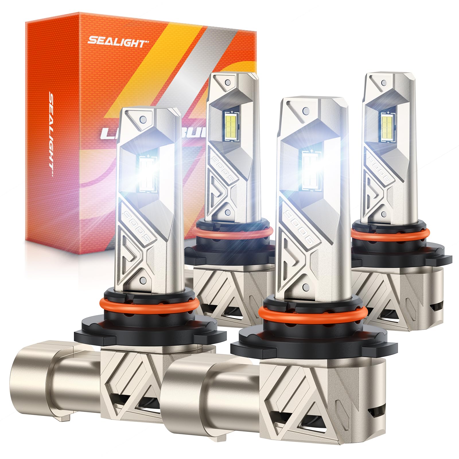 Sealight 9005 9006 ?????? Bulbs Combo  96000Lm 1000% Bright S6 Pro 9005 9006 Bulb With 64 Lighting Chips  80 000Hrs+ Lifespan  Combo Cornering & Side Marker Light Assemblies  Plug And Play  Pack Of 4