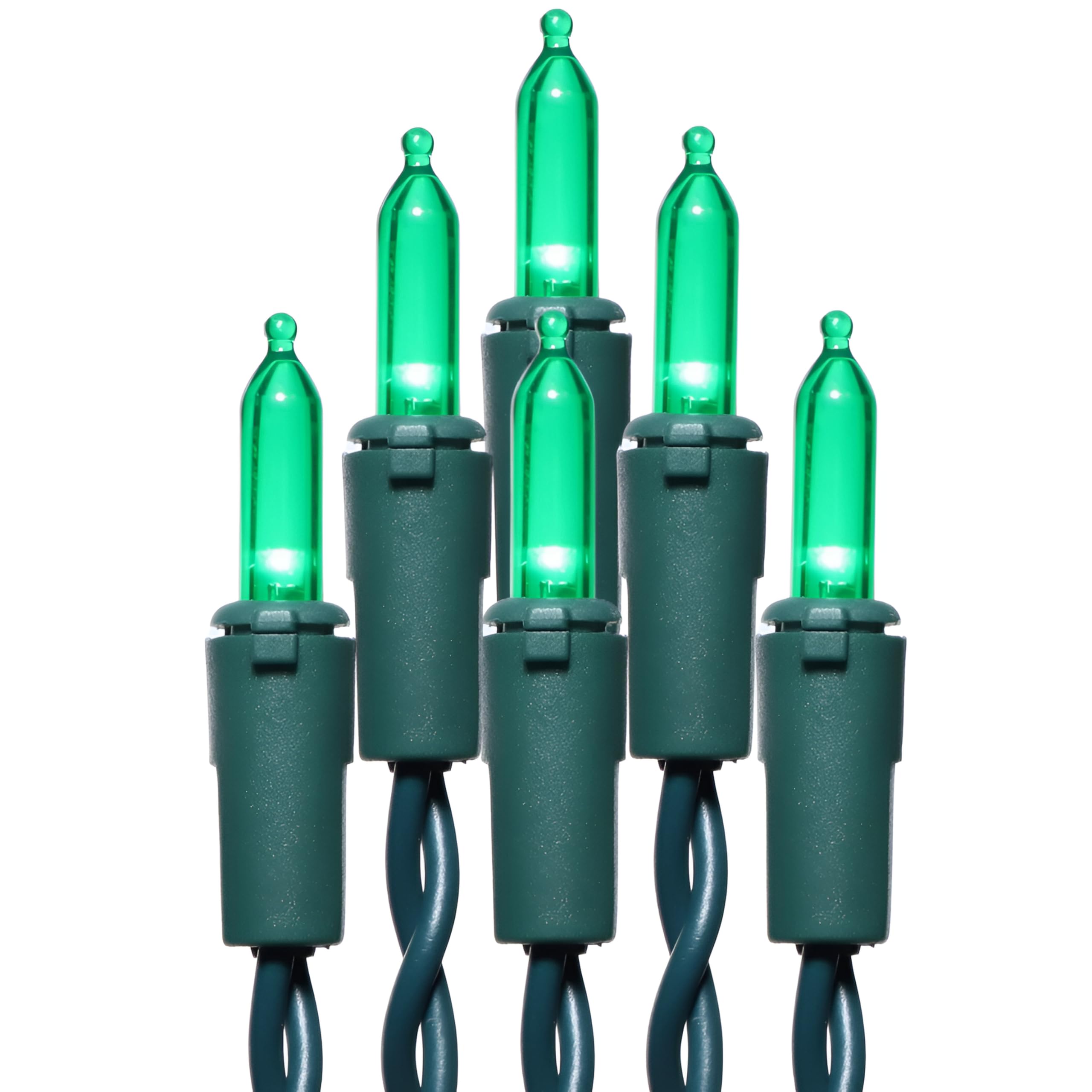 JinBest 200 LED Green Christmas Lights, UL Certified 66 FT Green Wire Decorative Lighting String, for Indoor and Outdoor Trees, 