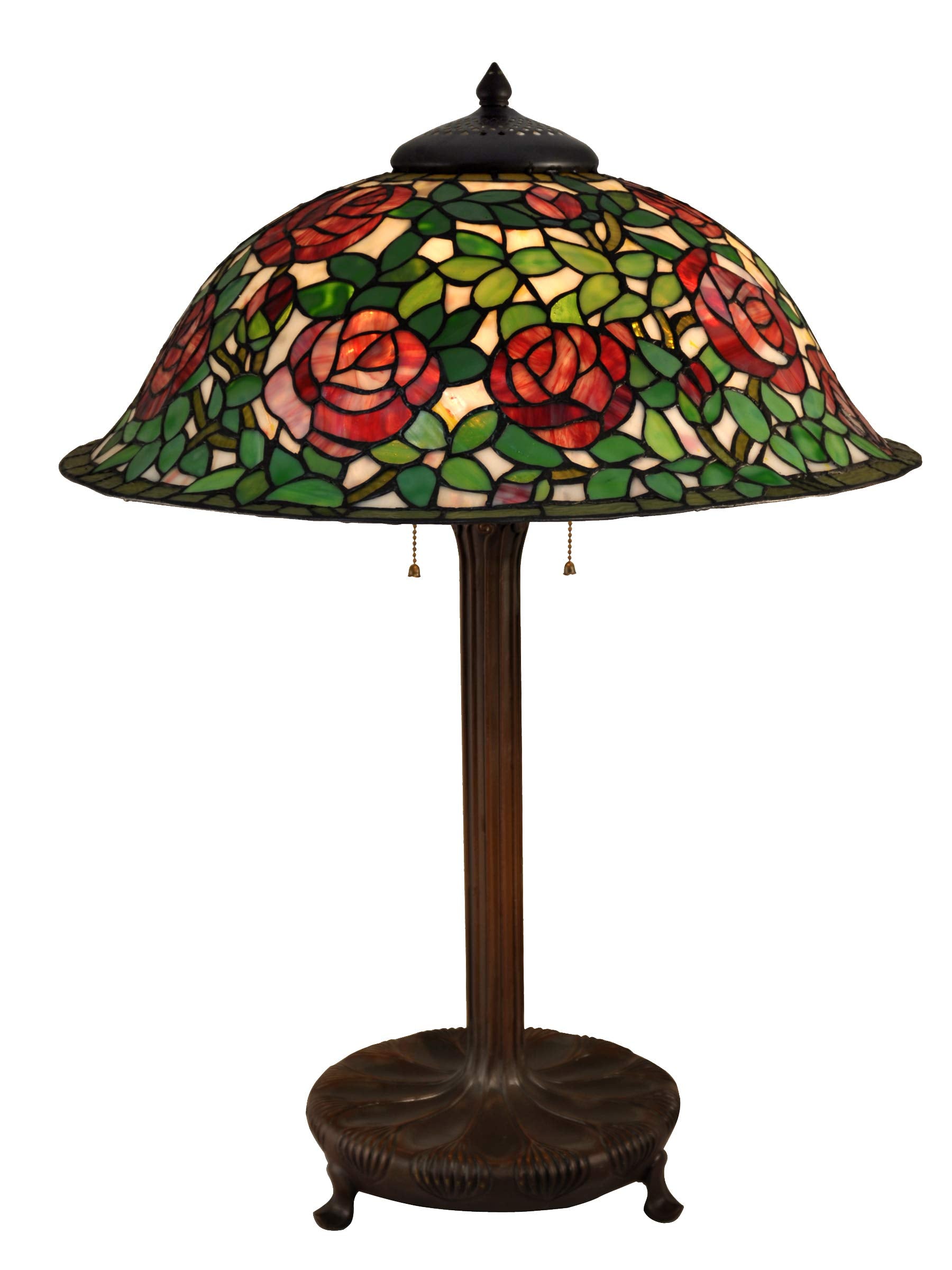 Dale Tiffany TT15105 Rose Bush Table Lamp, Multicolor