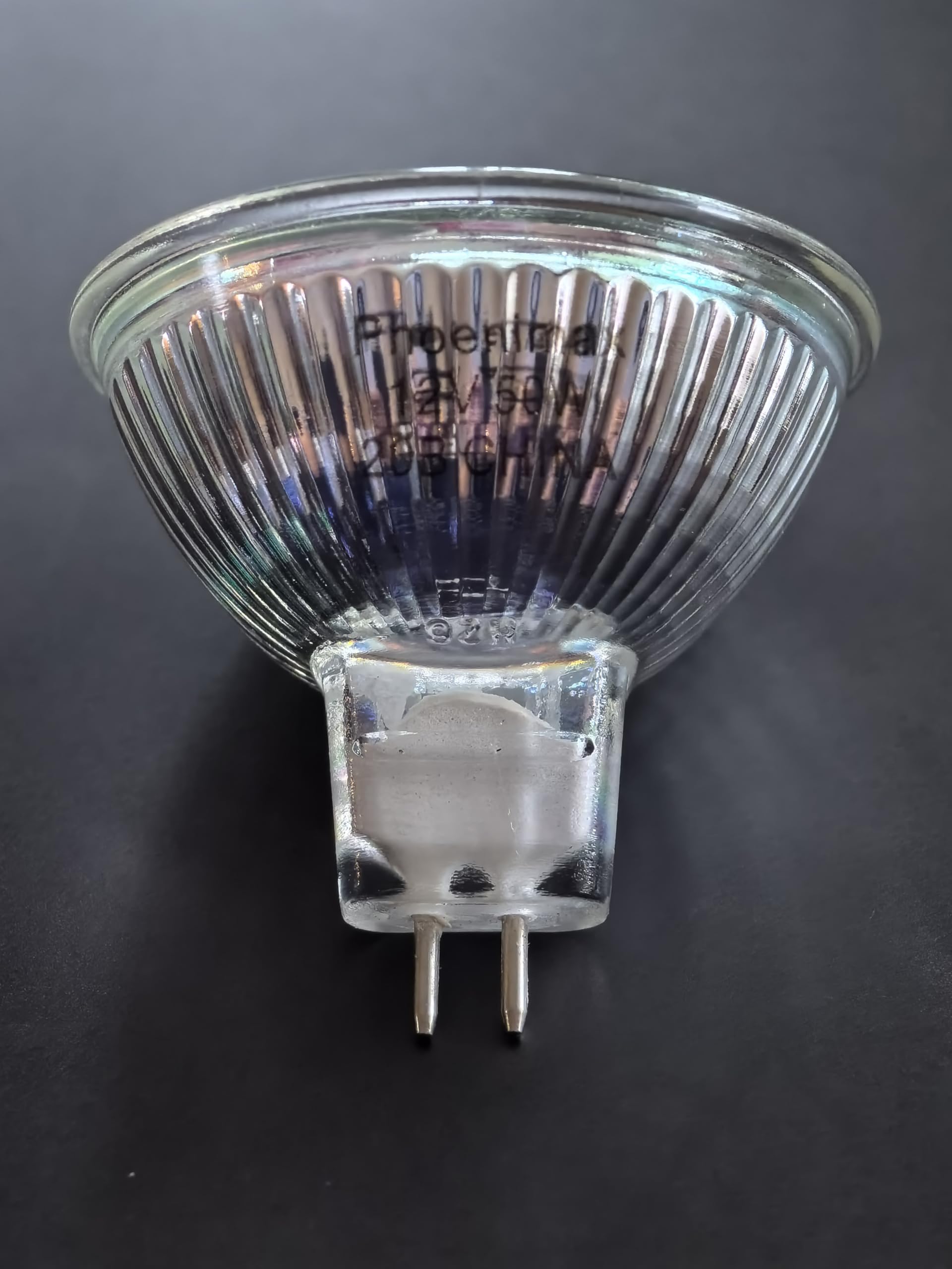 Phoenimax 6Pcs Mr16 12V 50W 800Lm Halogen Bulb Gu5.3 Exn Professional Quartz Dichroic Reflector Uv Stop Tempered Glass Cover Dim