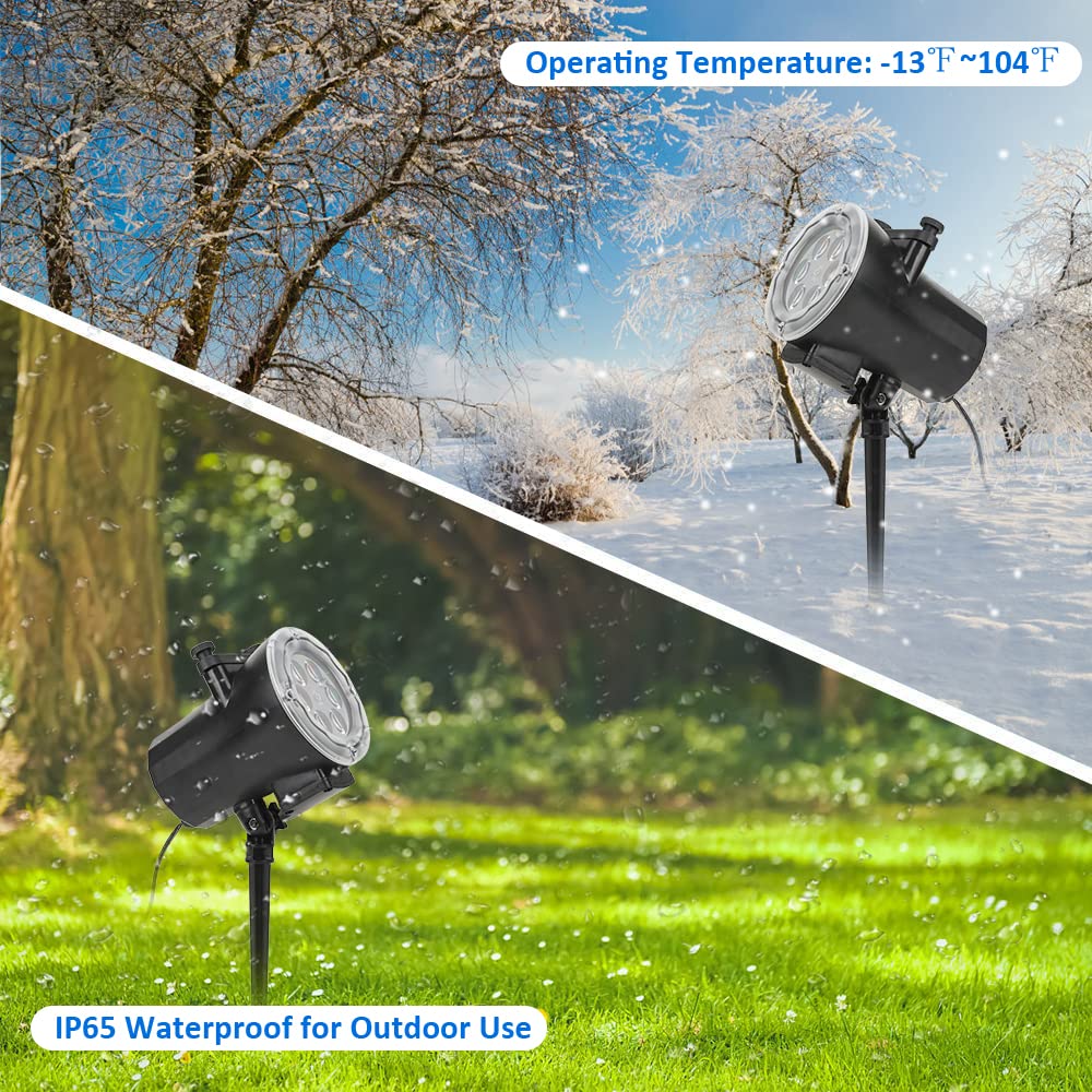 Syslux Holiday Projector Light - Waterproof LED with Remote Control, 16 HD Slides, Black - Perfect for Halloween & Christmas Decorations