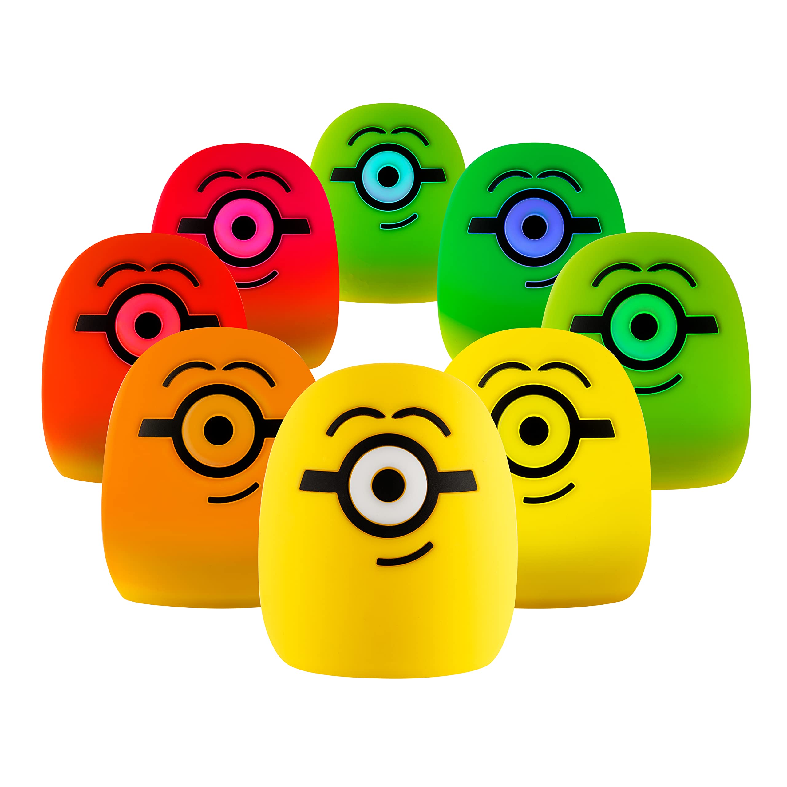 Minions: Color-Changing Led Squishy Night Light, Rise Of Gru, Fun Squishy Lamp, Collector'S Edition, Ideal For Kids, Bedroom, Ba