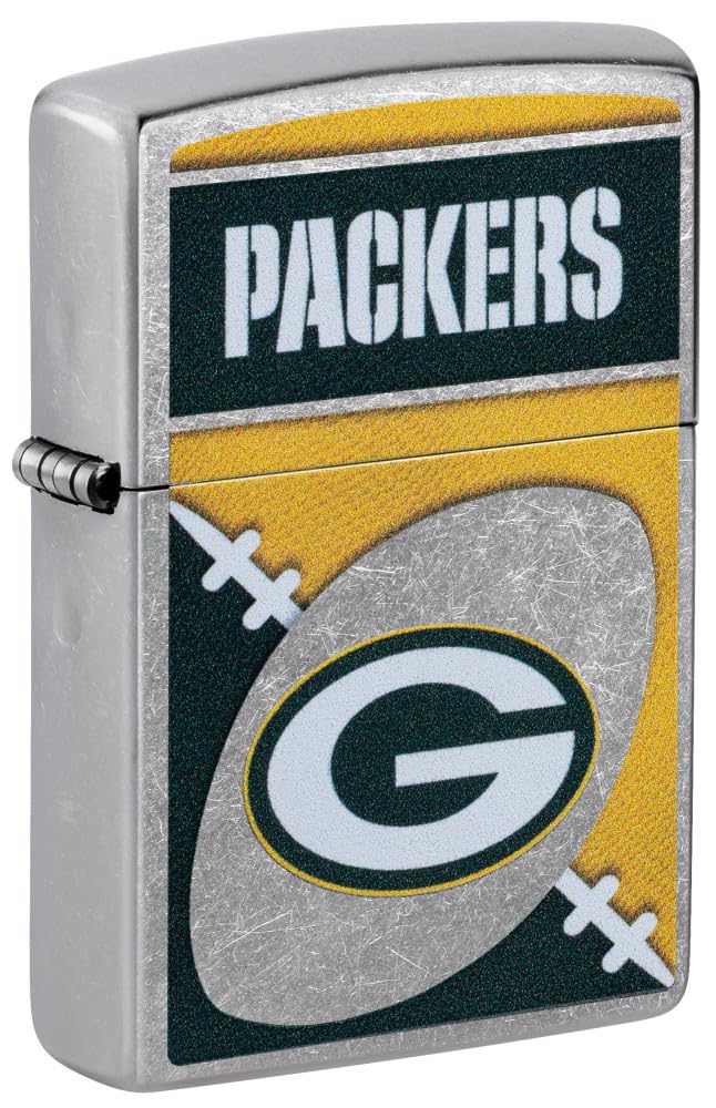 Zippo Nfl Green Bay Packers Street Chrome Pocket Lighter