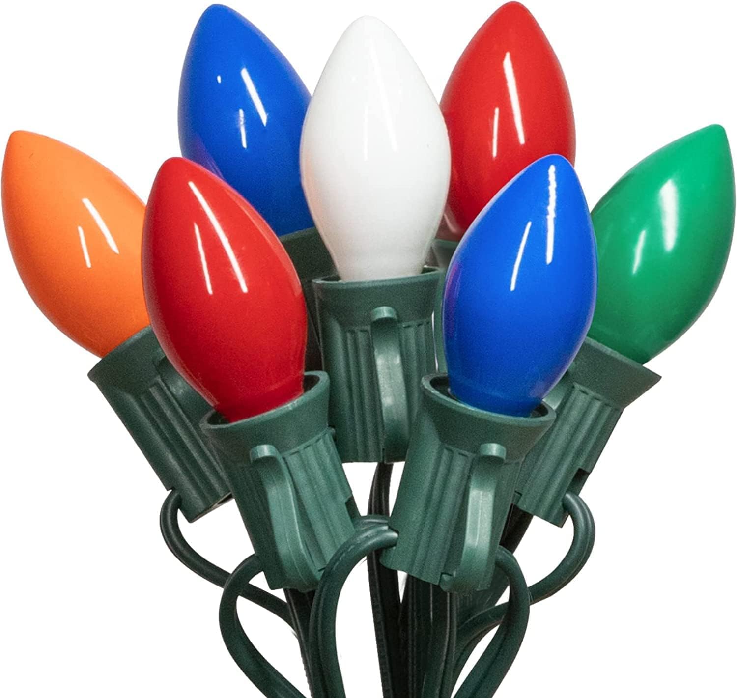 C9 Vintage Christmas Lights Outdoor Multicolor Christmas Tree Lights  25Ft Retro Multi-Colored C9 Christmas Lights For House Home Yard Tree Indoor Outdoor Christmas Decorations  25Pcs E17 Bulbs  7W