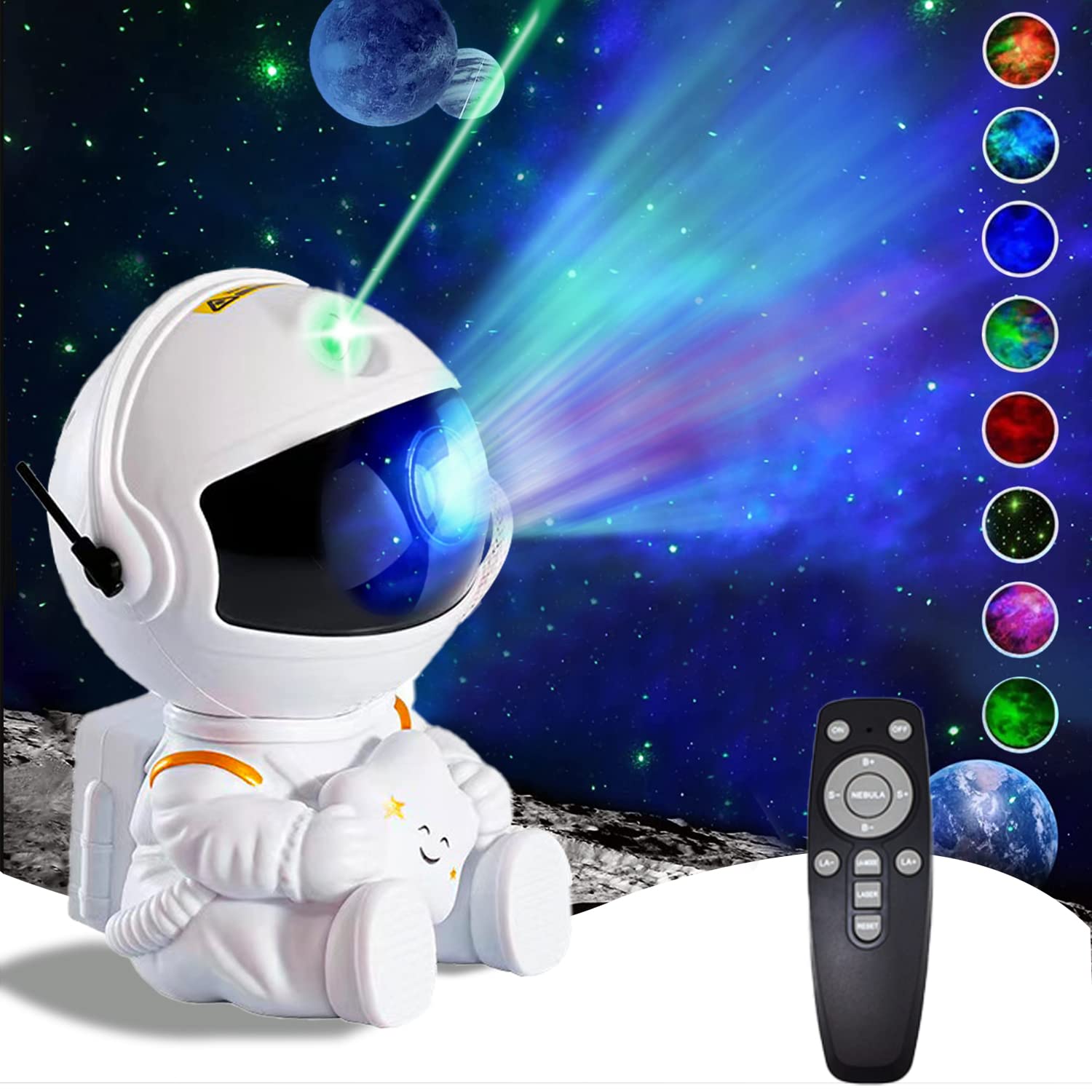 Astronaut Star Projector, Galaxy Projector Light, Kids Night Light, Nebula Star Ceiling Night Light With Remote,Gifts For Birthdays, Valentine'S Day, Christmas