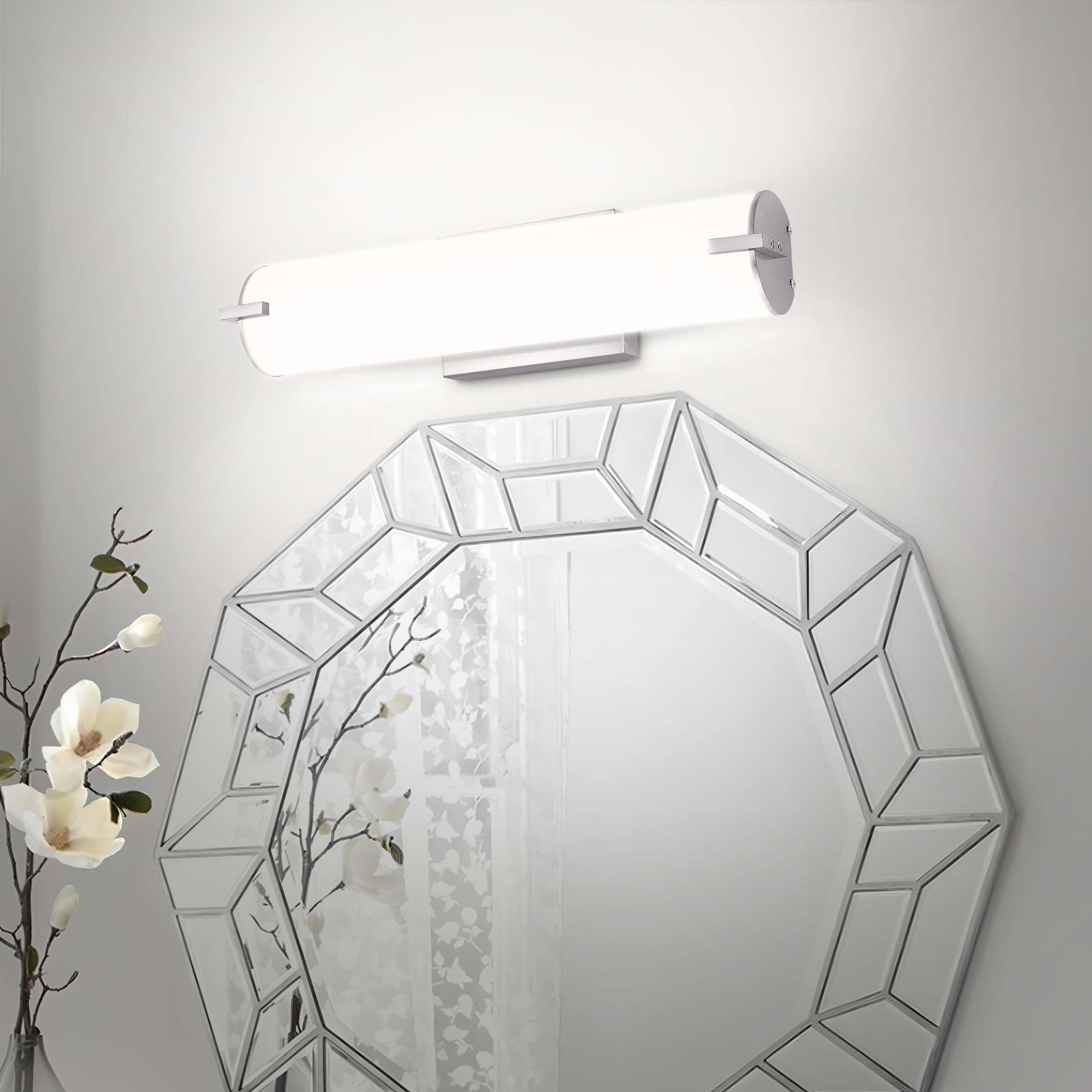 ASD LED Wall Mount Vanity Lighting Fixture 20W 1500LM 3000K-5000K 18 Inch Brushed Nickel Model A-LVF22-18D20CCNK