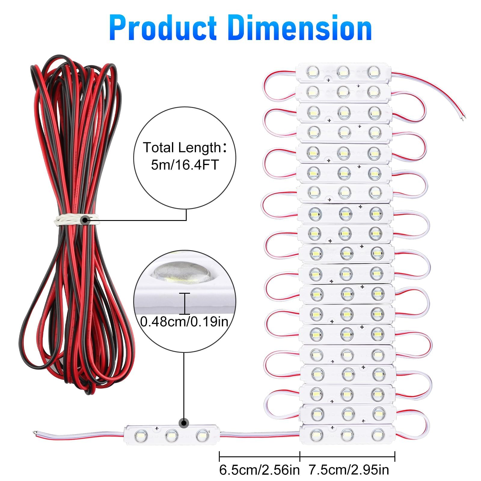 Linkstyle 60 Leds 12V Van Interior Light Car Led Ceiling Lights Kit, Super Bright Lighting Dome Lamp For Van Rv Truck Auto Vehic