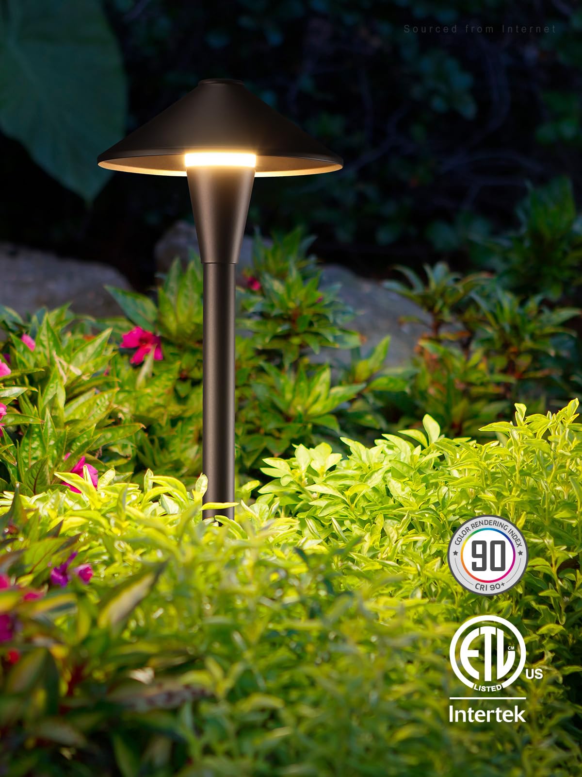 LEONLITE 3CCT Low Voltage Path Lights, 12-24V, IP65, Aluminum, Oil-Rubbed Bronze, Pack of 6, Model 99304