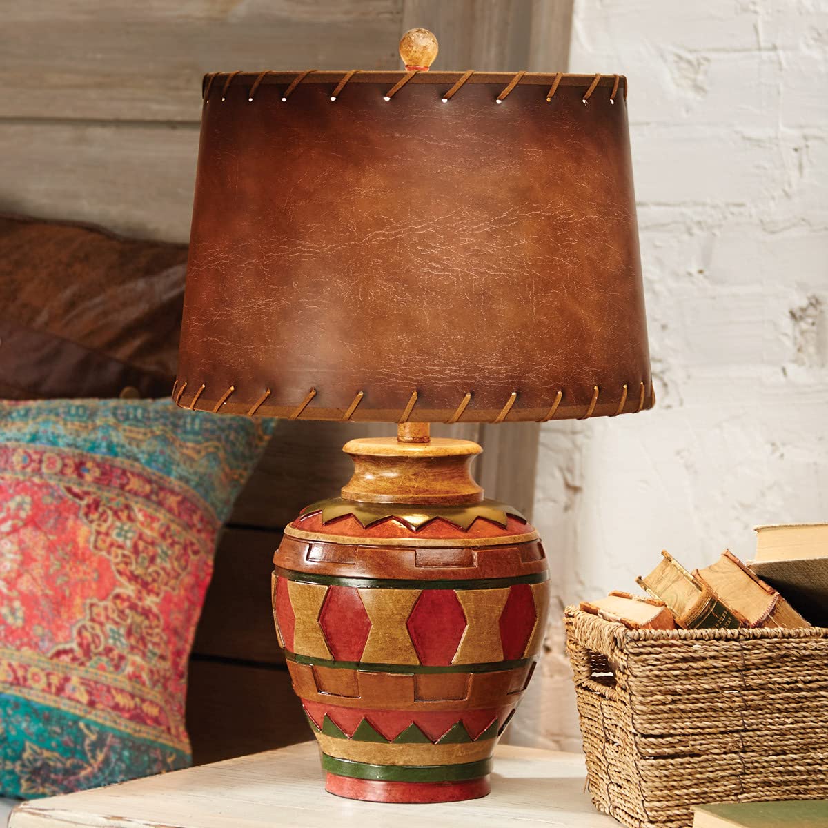 Black Forest D?or Great Plains Pottery Table Lamp - Southwestern Accent Lighting
