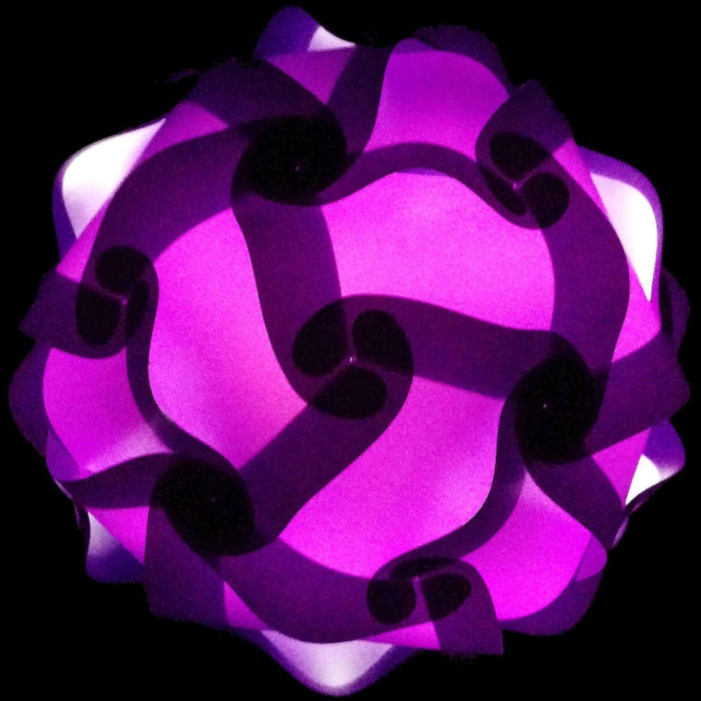 Lightingsky Diy Iq Jigsaw Puzzle Lamp Shade Ceiling Pendant Lampshade Kit With 15 Feet Hanging Cord (Purple, L-12 Inch)