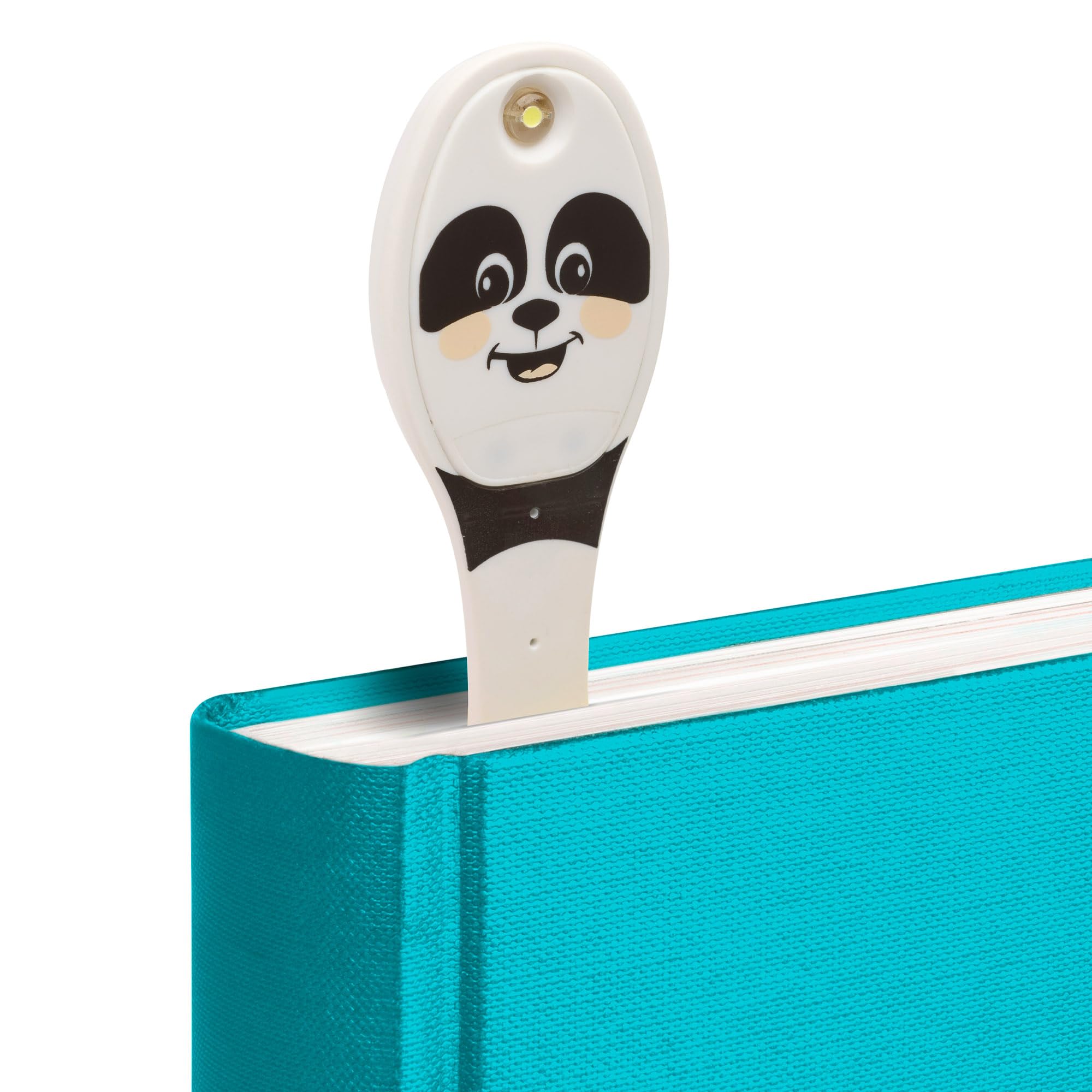 Gifts for Readers & Writers Bookmark Reading Light - 2in1 Clip On, Battery Operated, Panda Color, Model 4947, Flexible 8 Lumen LED