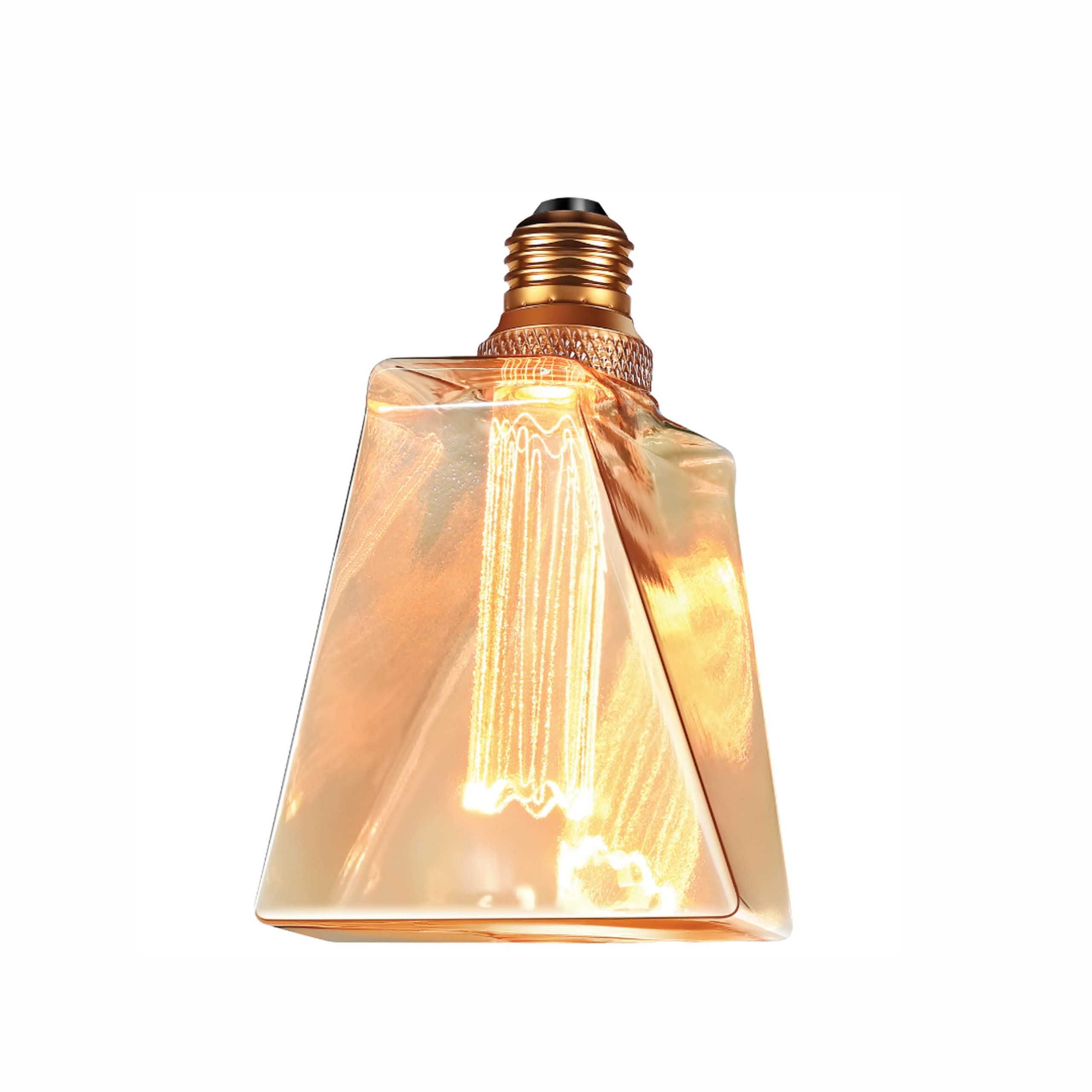 Next Glow Decorative Light Bulb Eq 20W Ice Style Shaped E26 Led Bulb Medium Base, Dimmable, Amber Soft Warm Vintage Edison Light