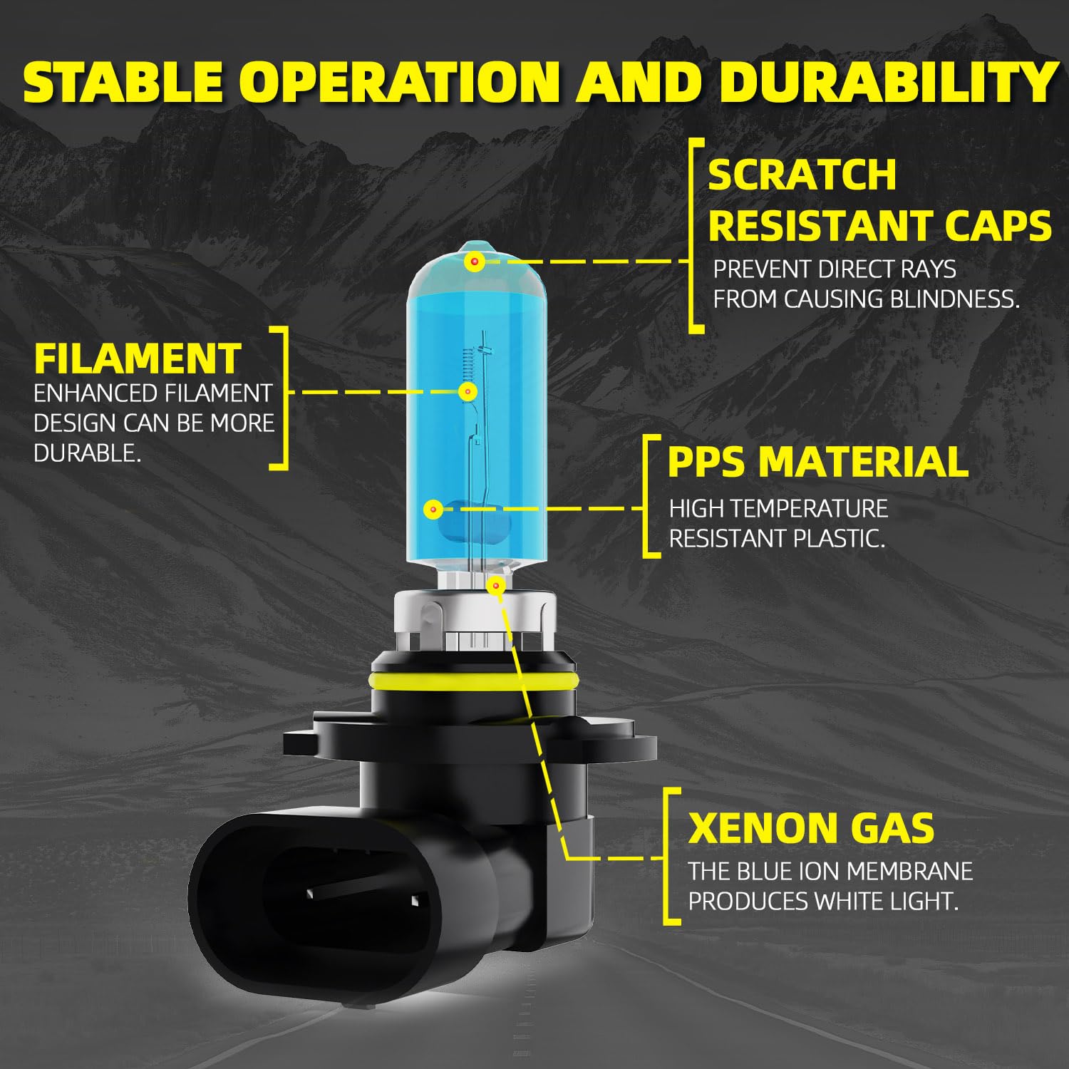 DMEPUGI Headlight Bulbs Fit For Dodge Ram 2009-2020, 9005 H11 High Low Beam Combo, Super Bright 5500K White Light High Performan