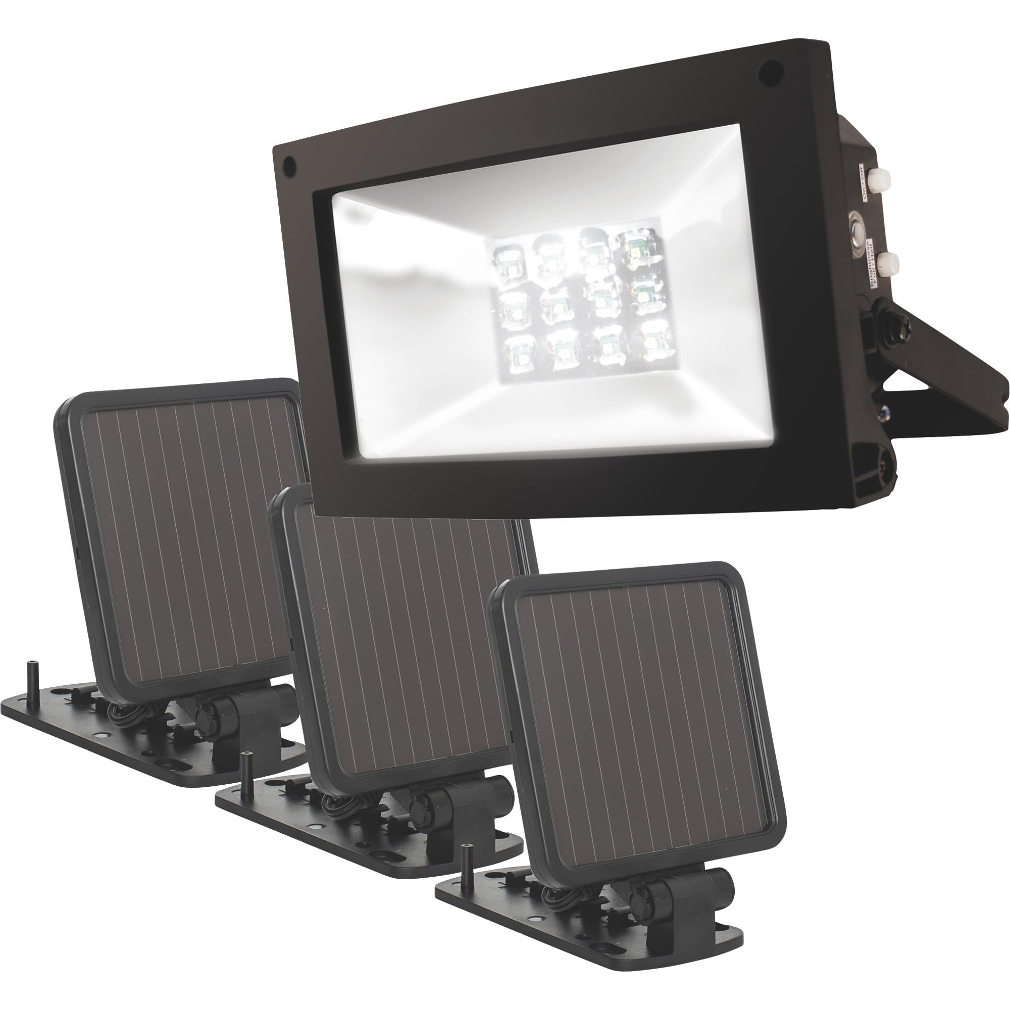 Maxsa 40331 Ultra-Bright 12 Hour Solar-Powered Floodlight To Light Up Signs, Flags, Statuary And Buildings All Night Long
