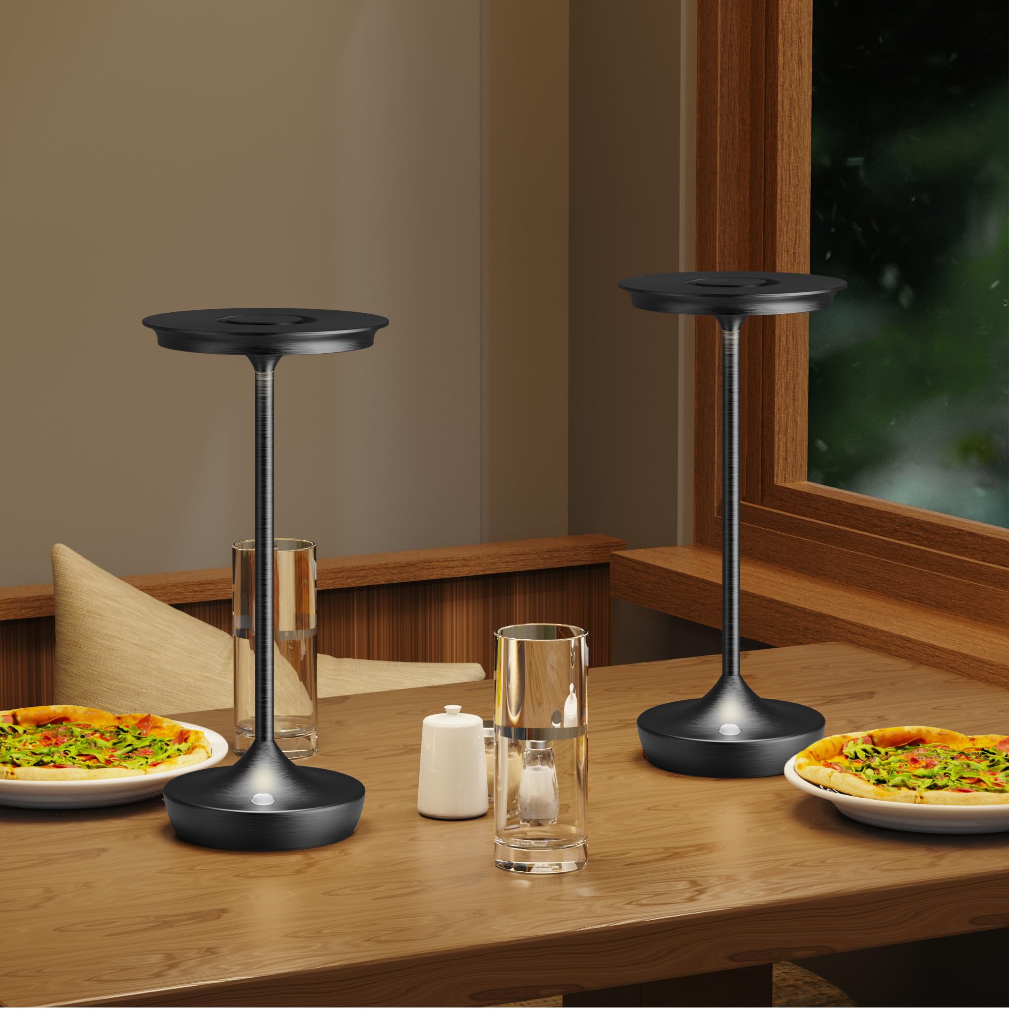 Shangcai Led Cordless Table Lamp Rechargeable - Outdoor 6000Mah Battery Operated Portable Table Lights 3 Color Stepless Dimming