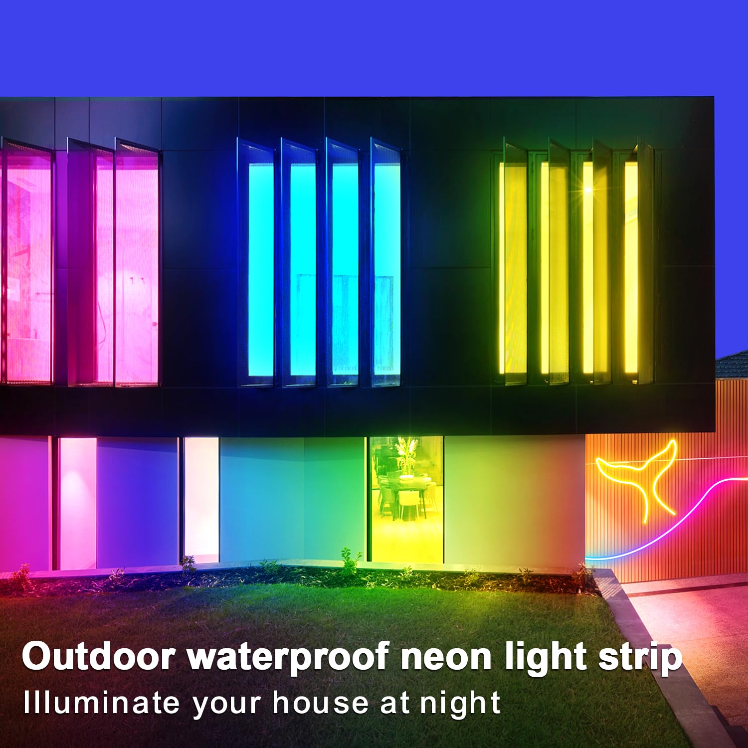 Segrass 100Ft Led Neon Lights, Rgb Color, Remote App Control, Waterproof Strip For Bedroom & Outdoors
