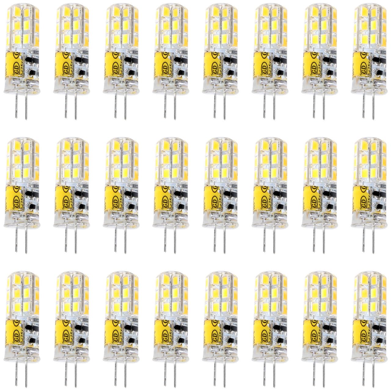 Mikikit 10pcs Led Bulb Warm White Beam Angle Heat Impact Resistant for Bathroom Kitchen