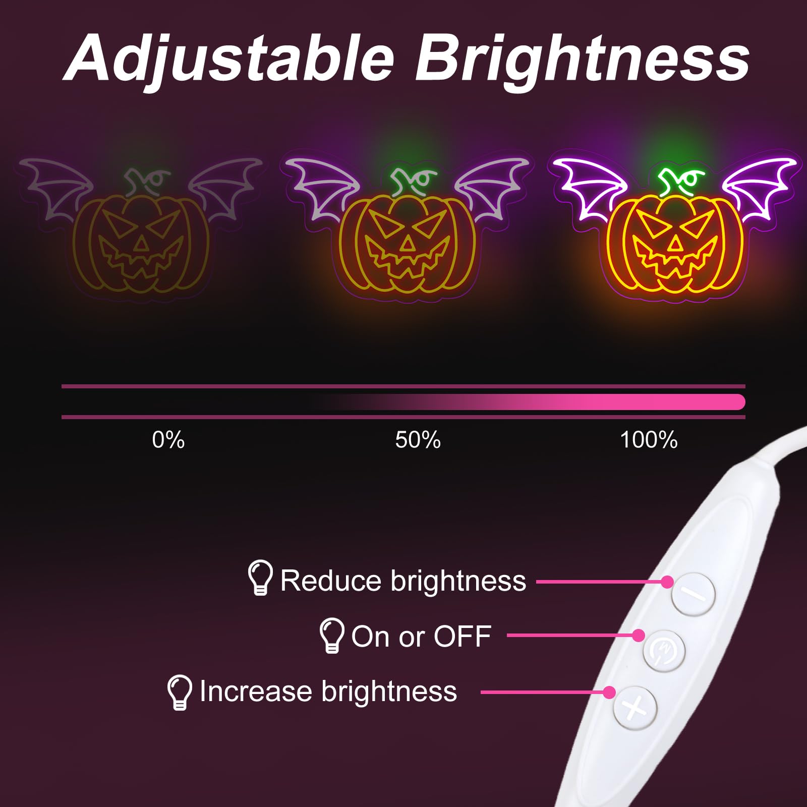 Pumpkin Neon Sign  Happy Halloween Neon Sign  Wall Decor For Bedroom & Party  Halloween Party Decor Led Lights  Kids Room Neon Light Sign For Thanksgiving Bedroom Gaming Room Man Cave Bar