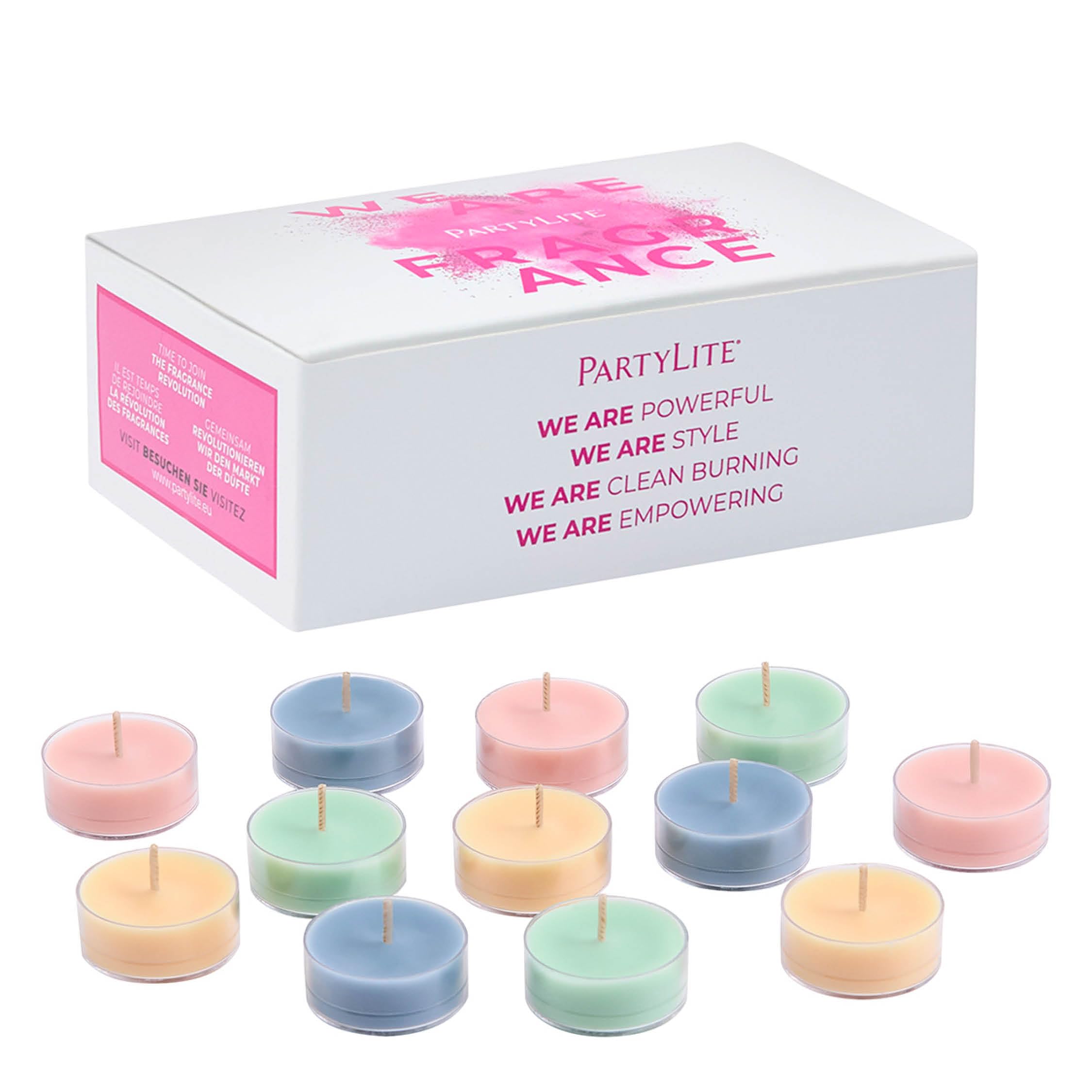 Partylite Tea Lights Sampler  Ginger And Coconut With Lavender Scented Candles  Gift Set Of 12  Aromatherapy With Up To 4 To 6 Hours Burn Time  Ideal For Home Decor  Holiday Gifting And Celebration