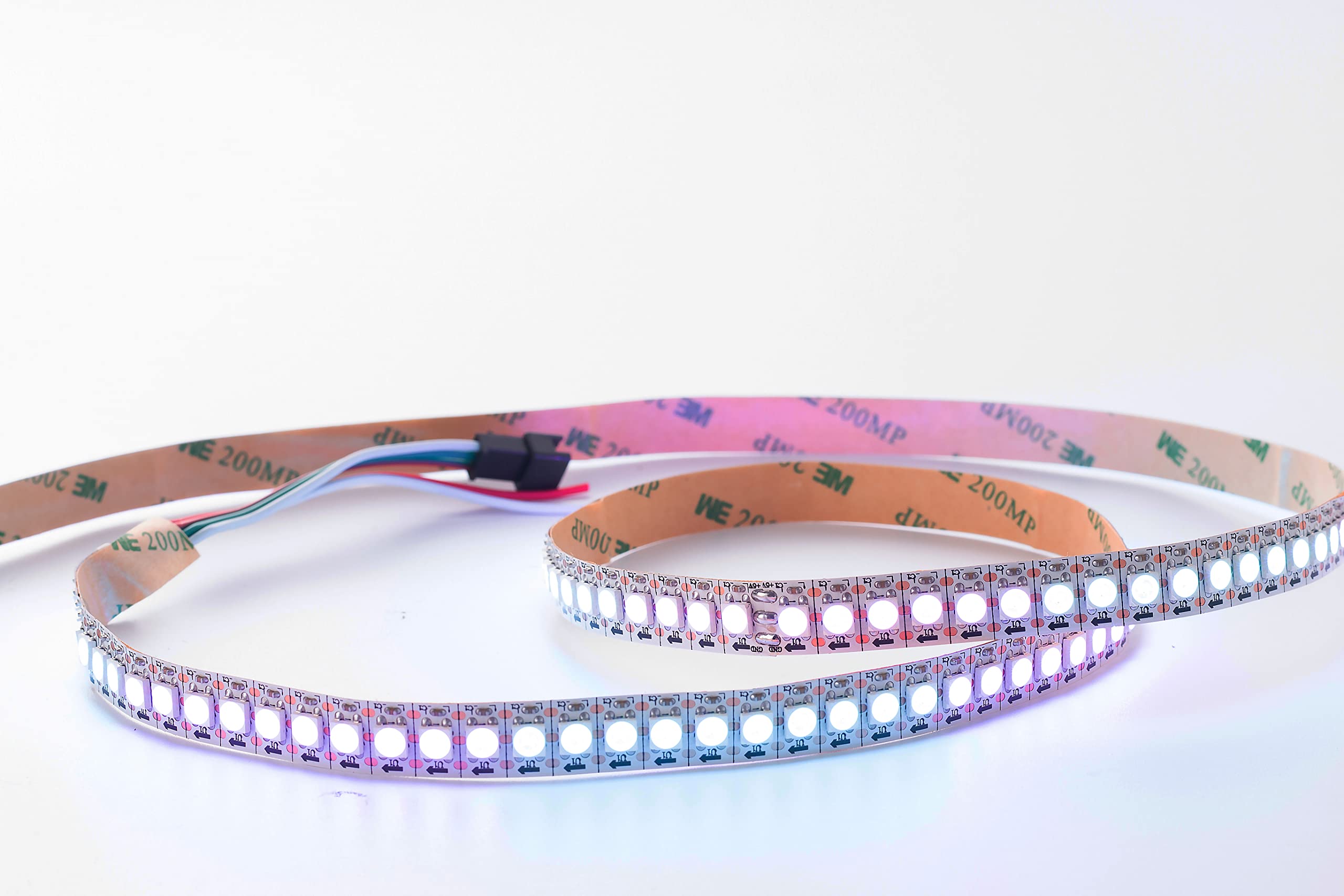 Adresuno Ws2812B Led Strip Individual Addressable Light 144Pixels/M Smd 5050 Rgb Ws2812B Pixel Strip Dc5V (3.2Ft 144Leds Non-Wat