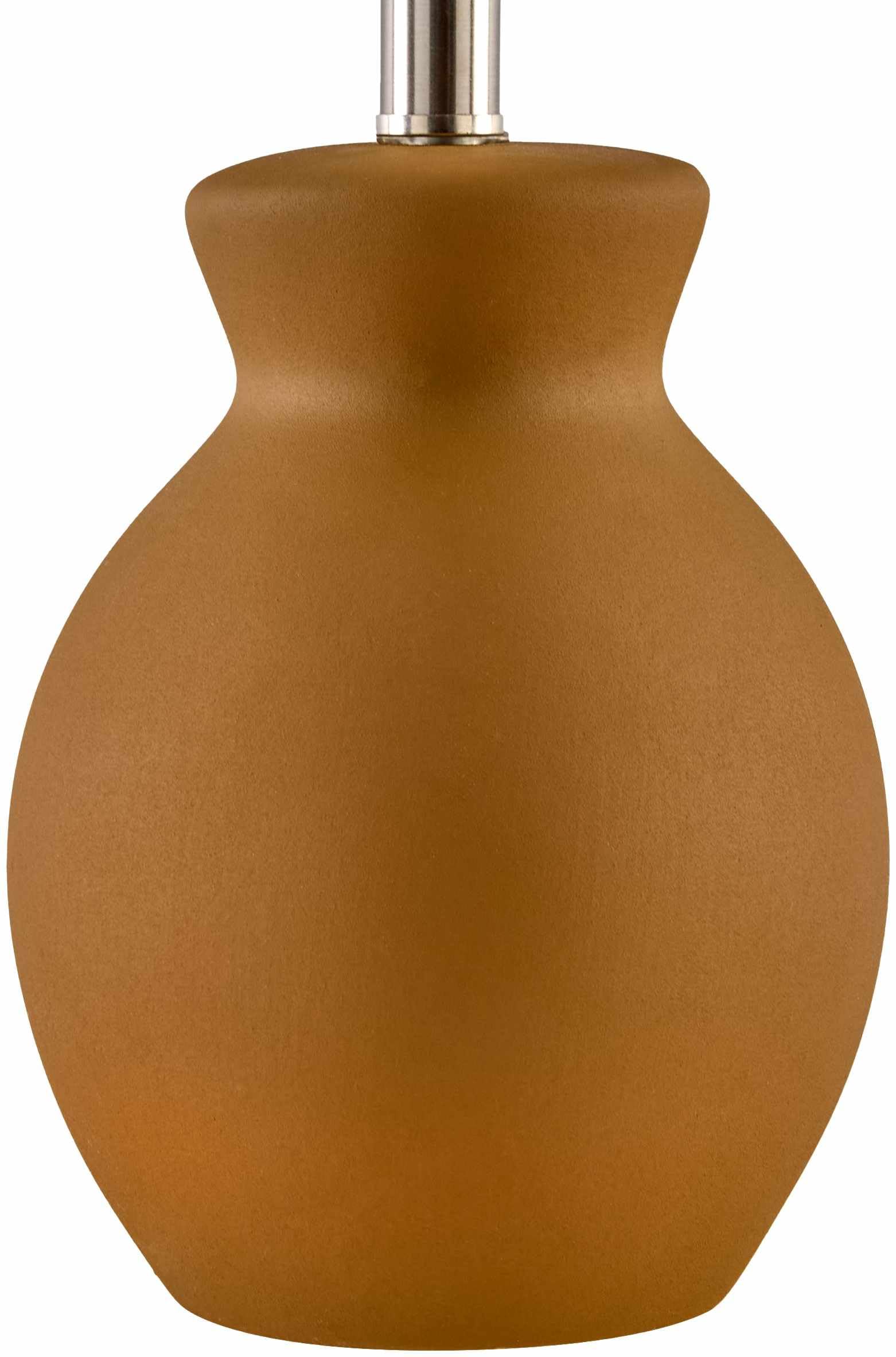 BoutiqueRugs Boho Ceramic Jute Bedside Table Lamp 15inH Tan Beige Model SPXZVC6-073