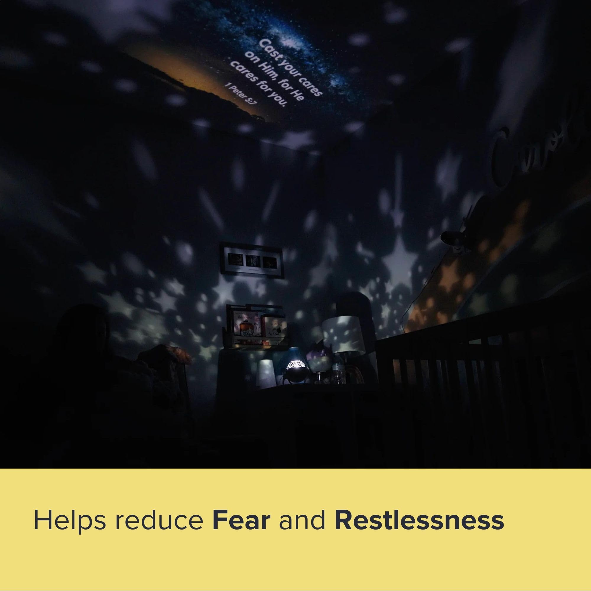 Glorilight Hd Projector Night-Light Starter Set, Project Bible Verses On Walls Or Ceilings, Includes 6 Interchangeable Discs, Help Children Live By The Truth Of God’S Word, Bible Education For Kids