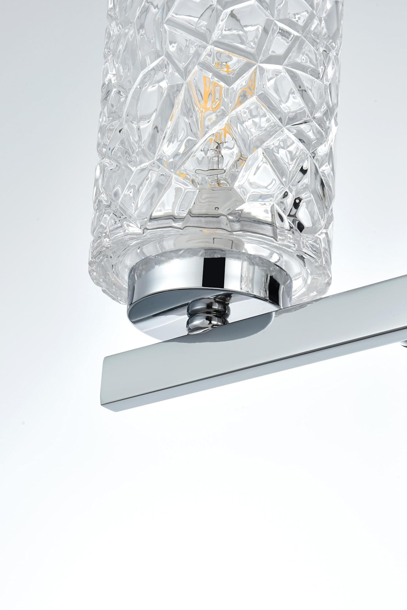 Living District Indoor Modern Home Decorative Bright Ceiling Cassie 3 Lights Bath Sconce in Brass with Clear Shade