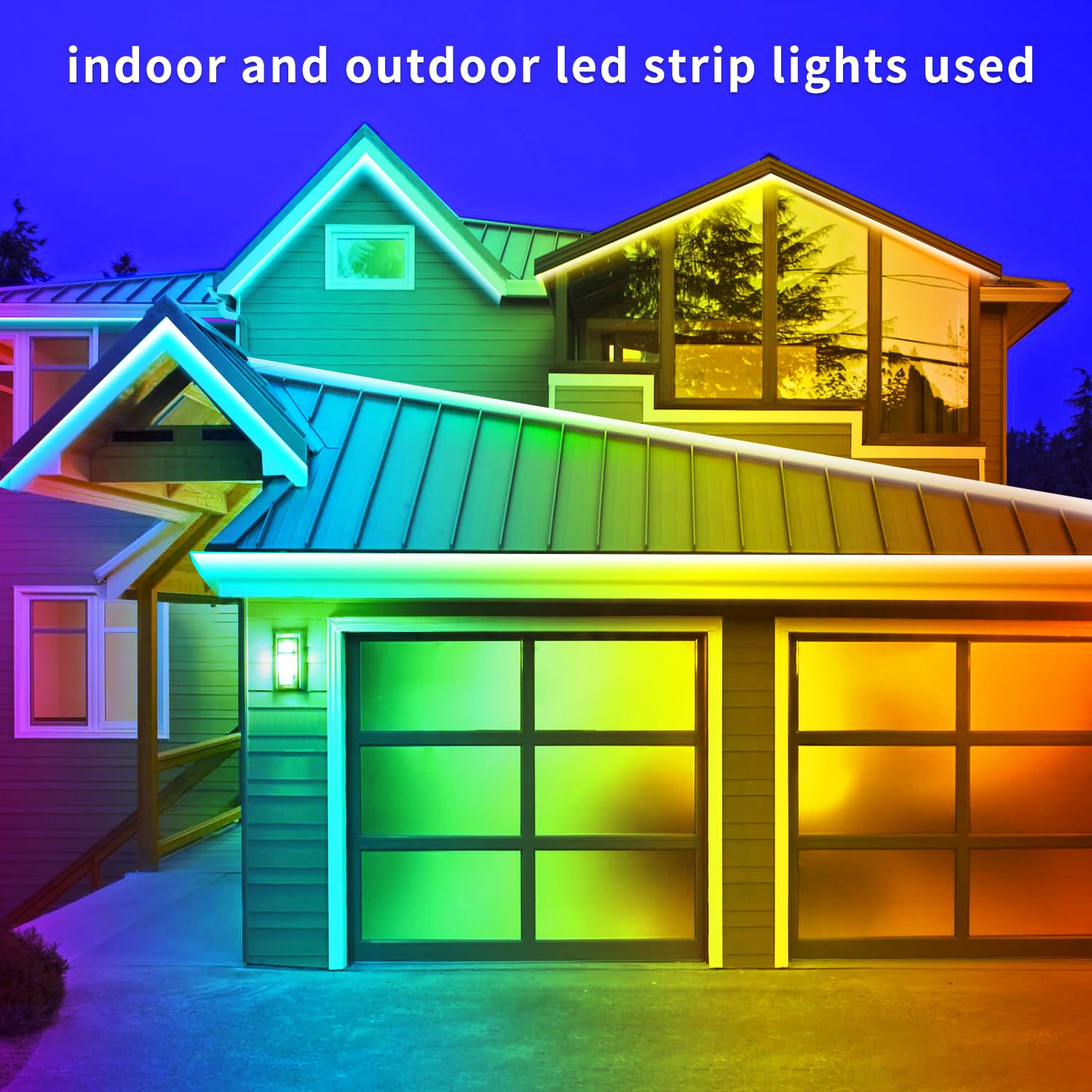vimeepro 400ft Outdoor LED Strip Lights, IP68 Waterproof, RGB Color Changing, Music Sync, App/Remote Control, 2 Rolls of 200ft