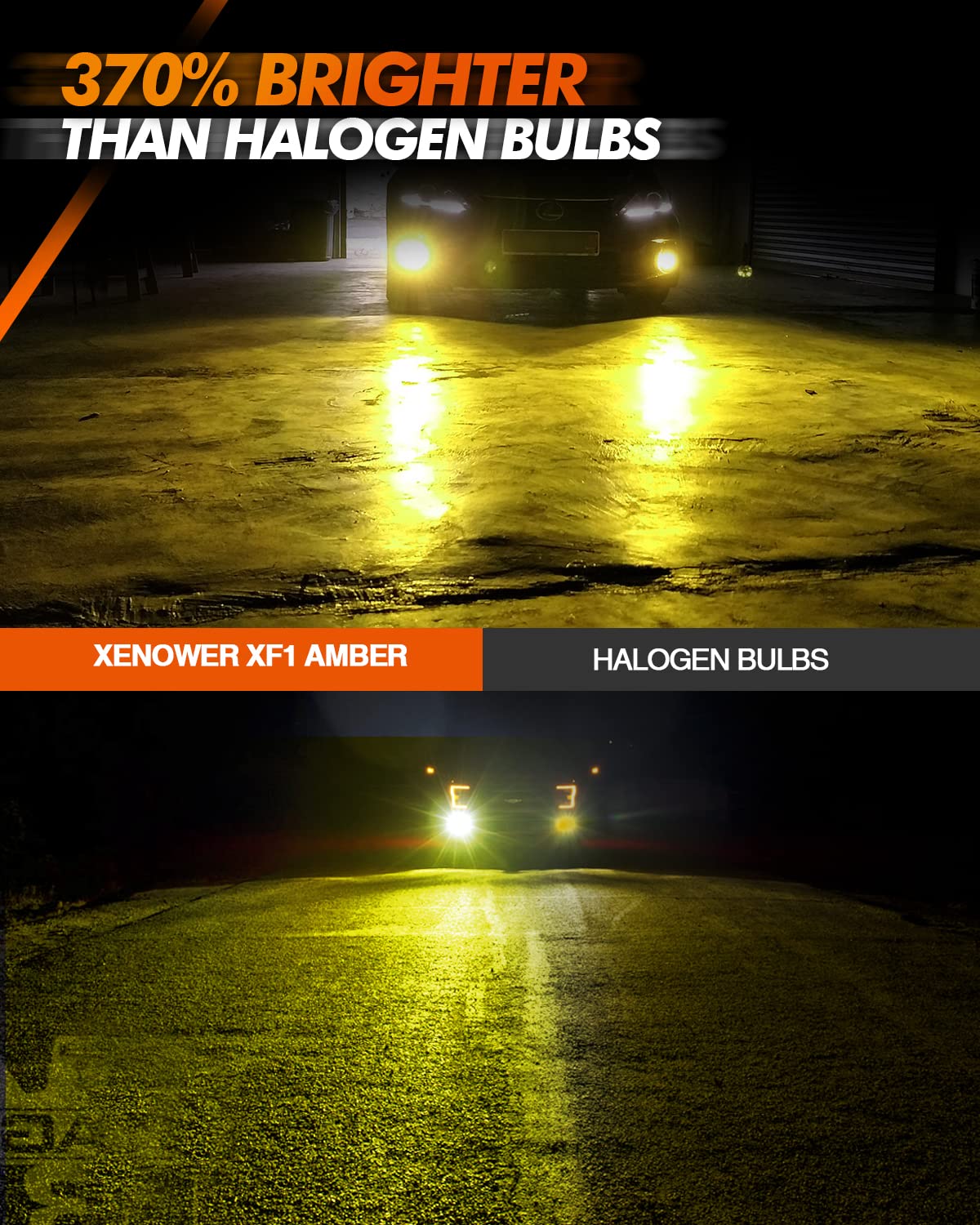 SEALIGHT 2504 PSX24W LED Fog Light Bulbs, 3000K Yellow, 11W High Power, Aluminum, Pack of 2