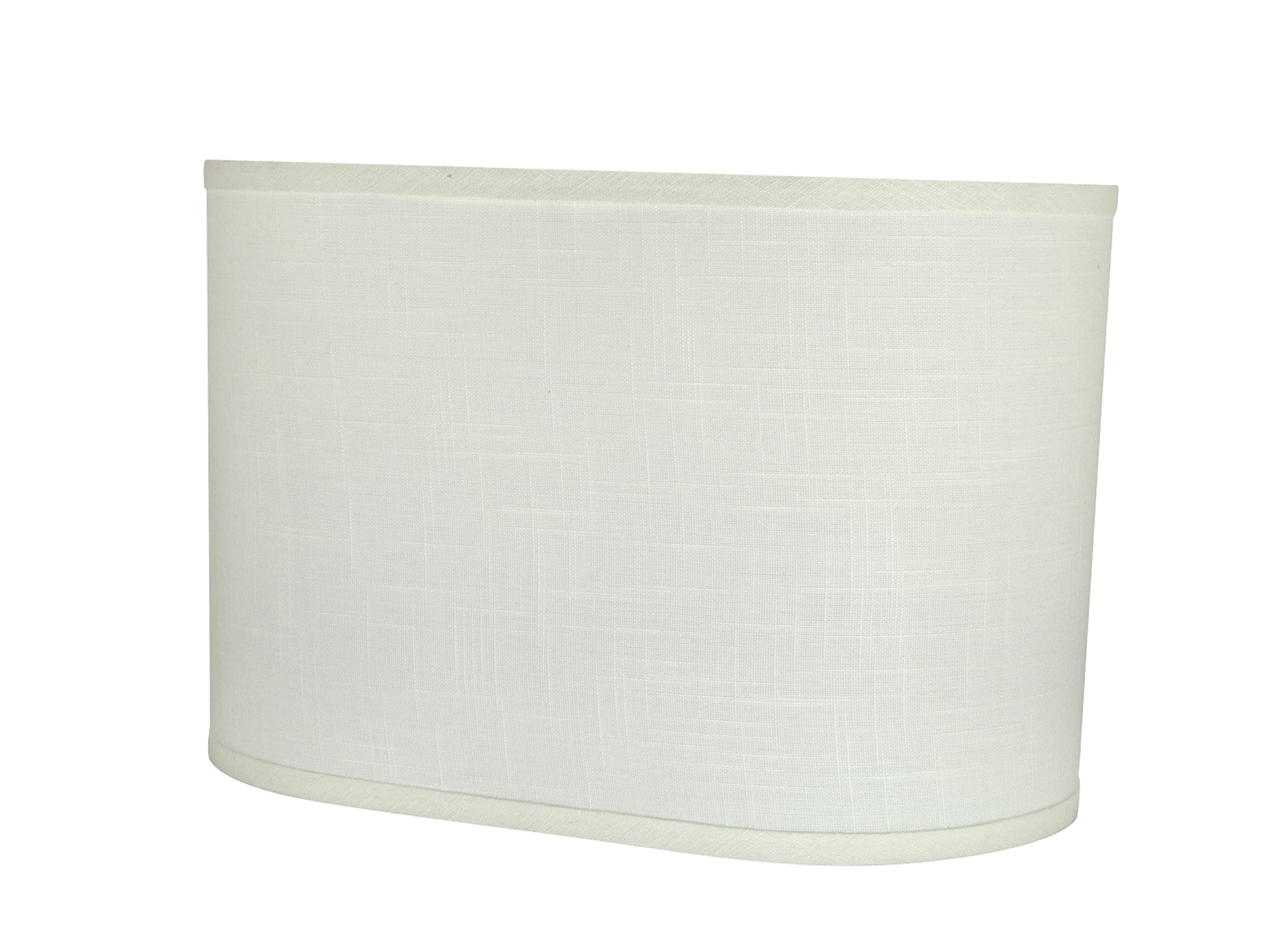 Aspen Creative 37051A Transitional Oval Hardback Shaped Spider Construction Lamp Shade In Off-White, 16 1/2&quot; Wide (9 1/2&quot; + 16 1/2&quot;) X (9 1/2&quot; +X 16 1/2&quot;) X 11&quot;