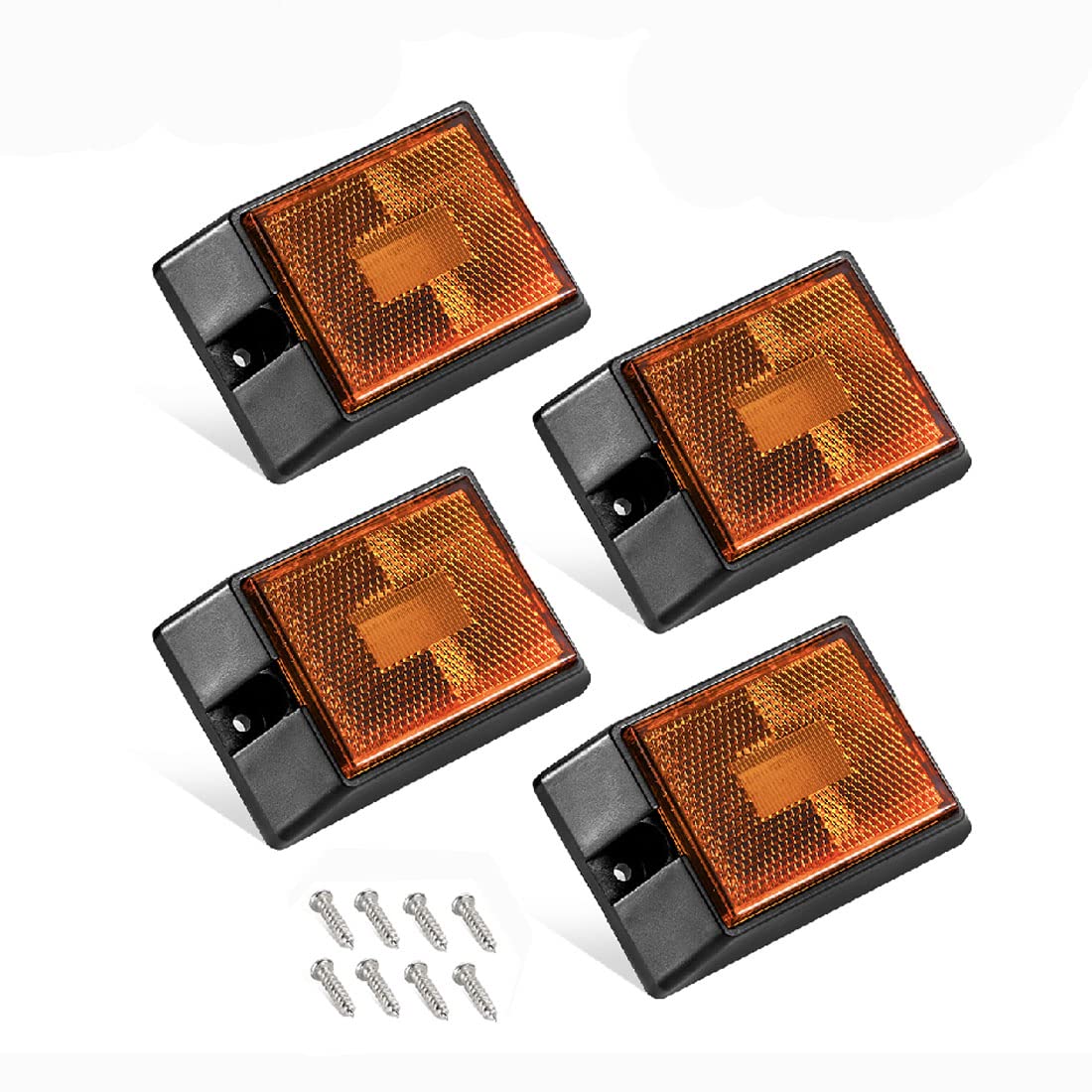 Czc Auto Led Amber Side Marker Lights Sealed Submersible Led Clearance Reflector Lamps Waterproof Trailer Running Lights For 12V