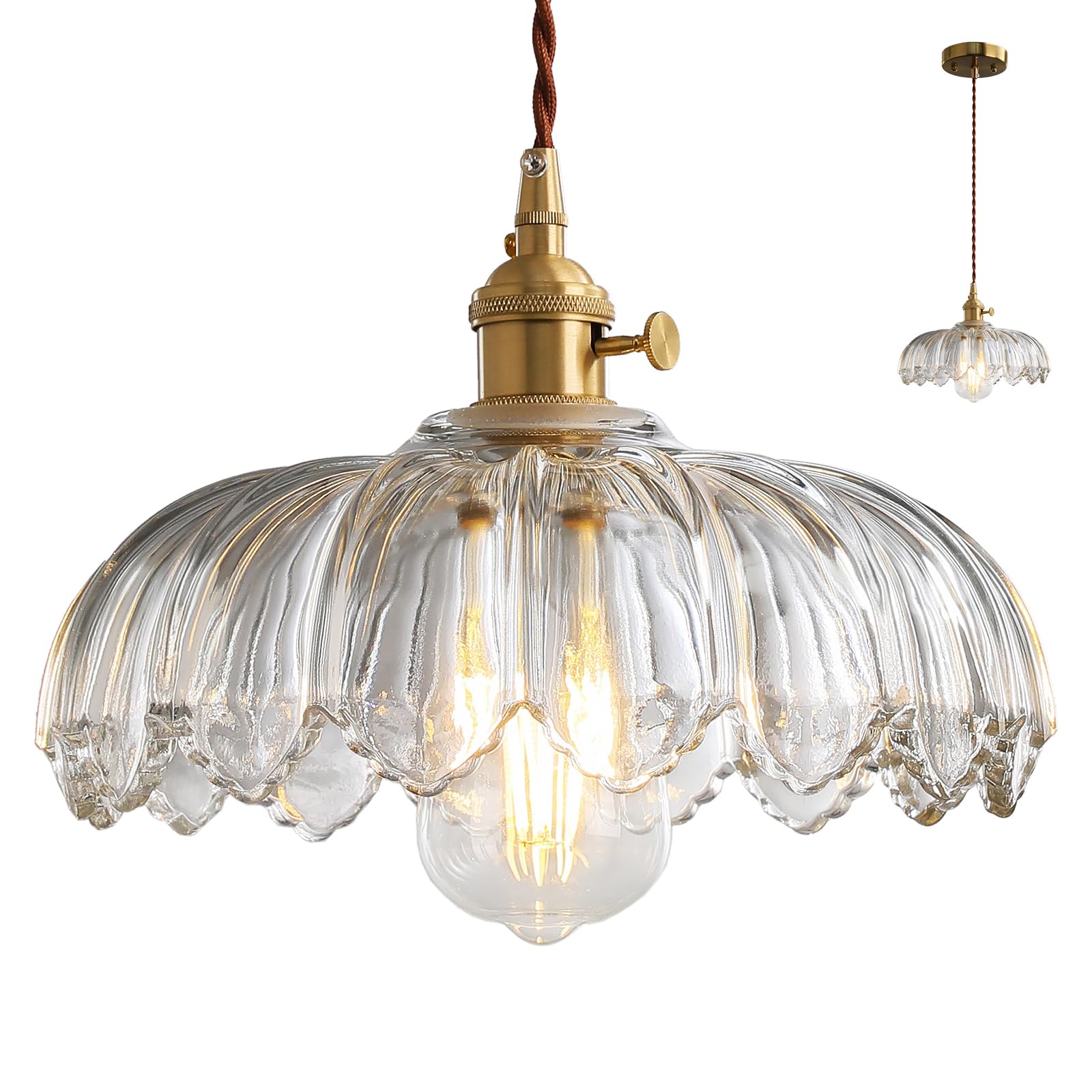 XZHGCEE Glass Pendant Light Vintage Light Fixtures, Glass Pendant Lights Kitchen Island, Gold Pendant Light, Modern Chandelier P