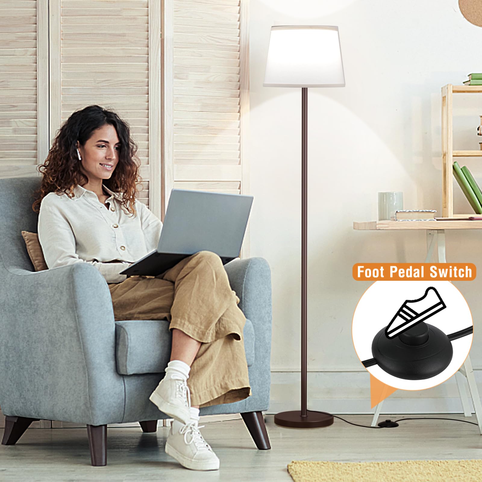 Raexpectis ?Upgraded Floor Lamps For Living Room, Modern Floor Lamp With Remote Control, Dimmable Colors Temperature Standing La