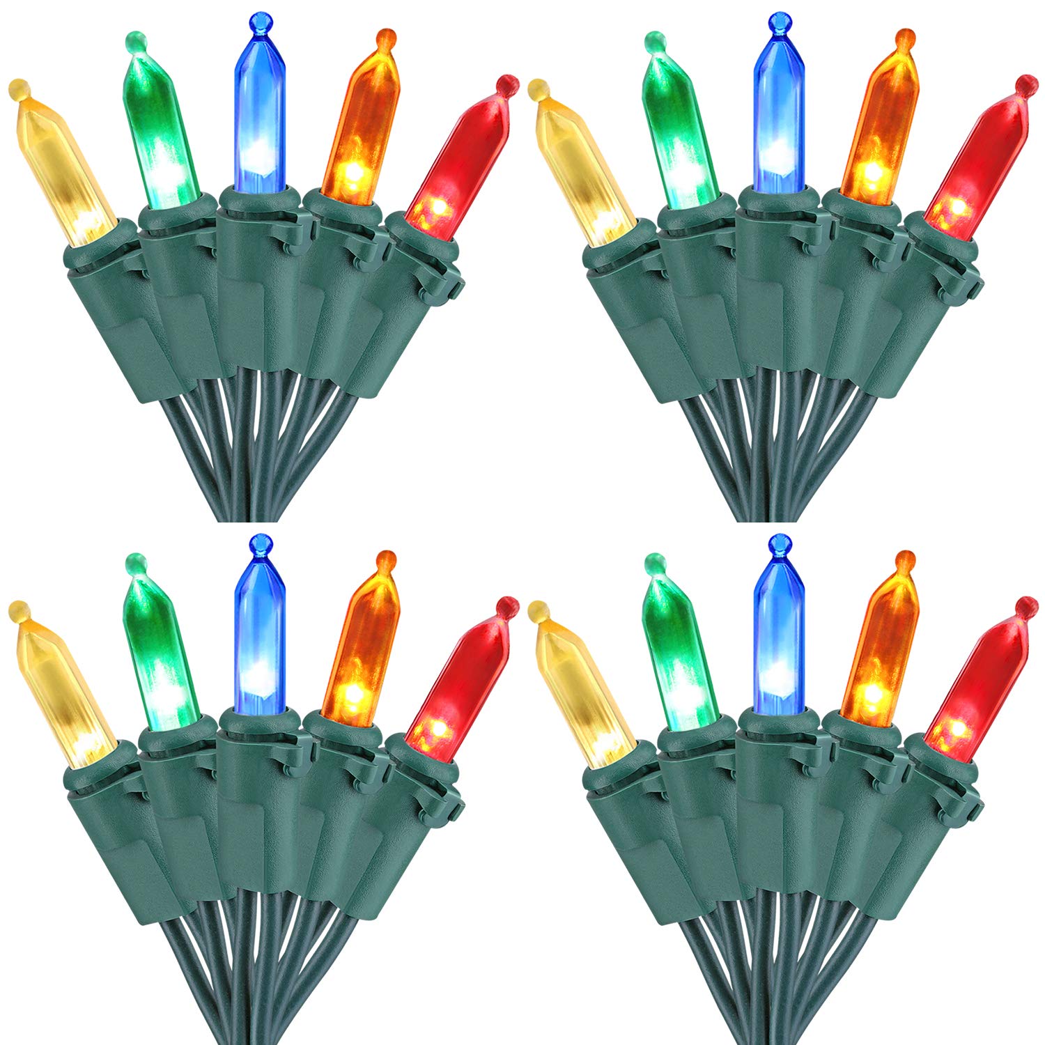 Brizled LED Christmas Lights, 100 Mini String Lights, 33ft, Multicolor, UL Certified for Indoor/Outdoor Use