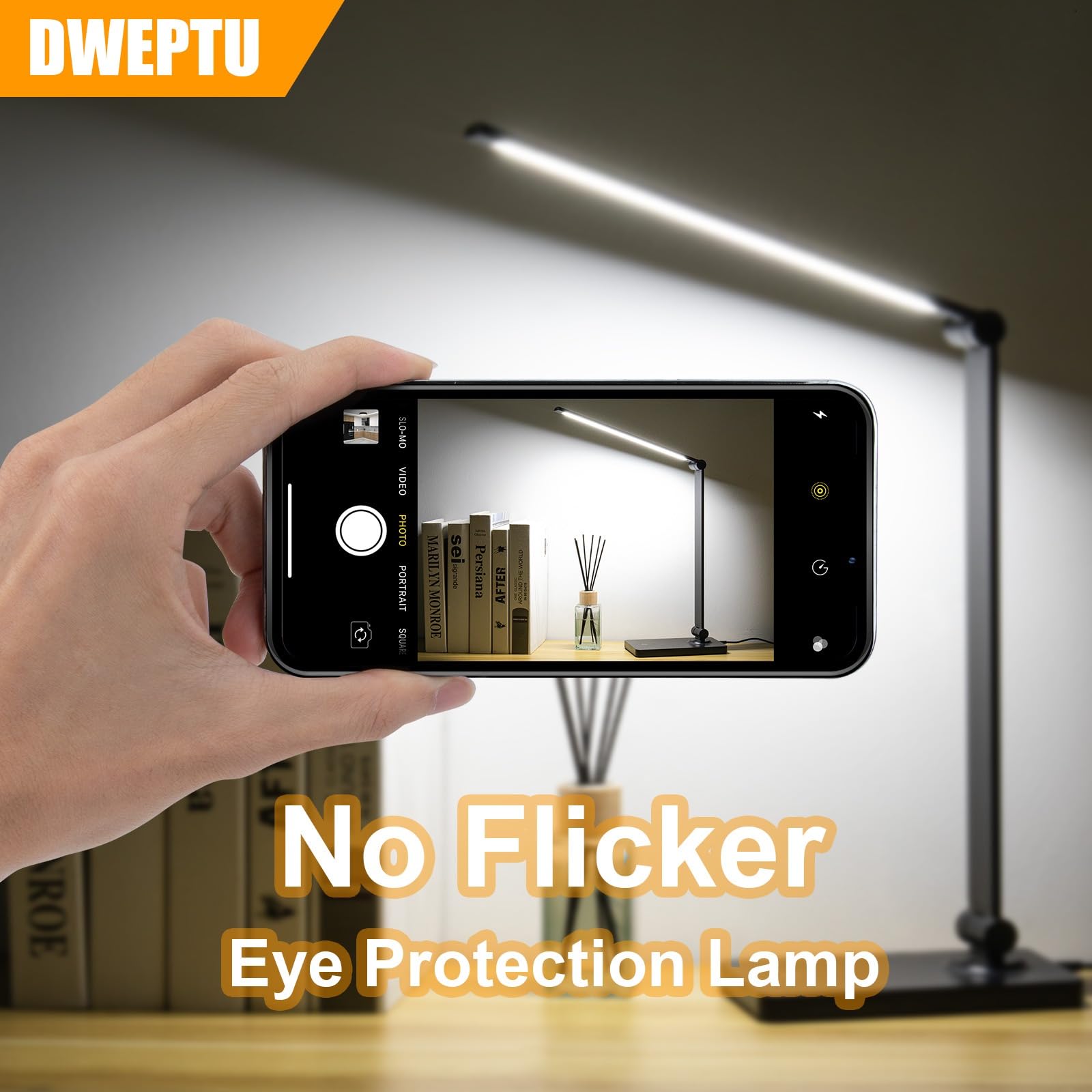 Dweptu Rechargeable Desk Lamp Led Desk Lamps Eye-Caring Desk Lamps Dimmable Table Lamps Dimmable Office Lamp With Usb Chager Tou