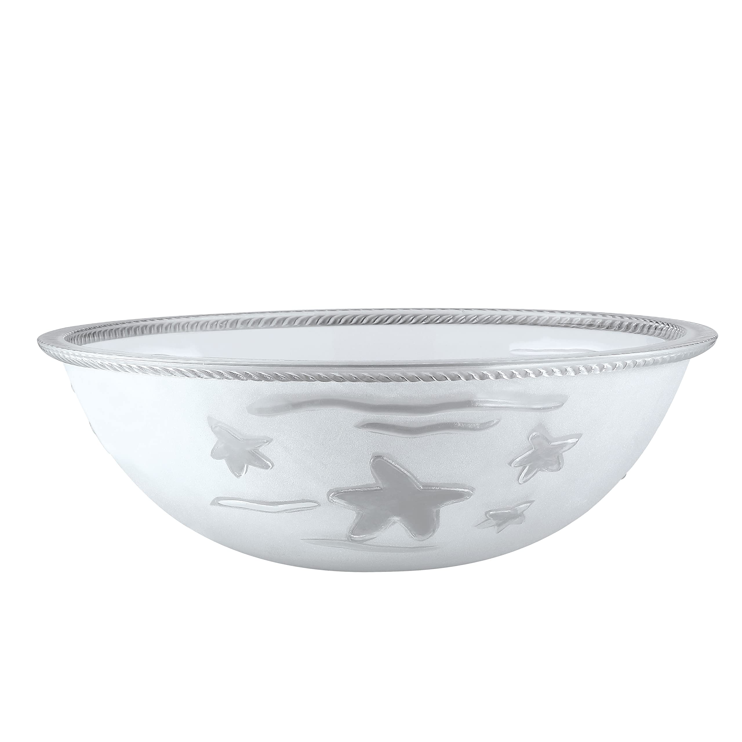 Aspen Creative 23150-11A Replacement Clear & Sandblasted 2 Tone Glass for Torchiere Lamp, Swag Lamp, Pendant, 1 Light Wall Sconc