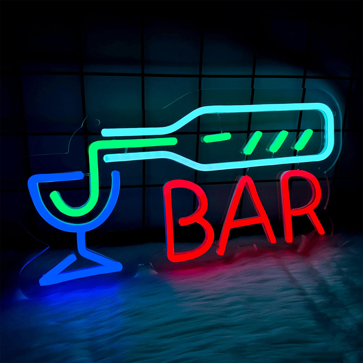 Bar Neon Signs for Wall Decor, LED Bar Lights Neon Signs for Man Cave Decor, USB Powered Cocktail Neon Lights with Switch, Neon Beer Signs for Home Bar, Store, Club, Bistro, Party