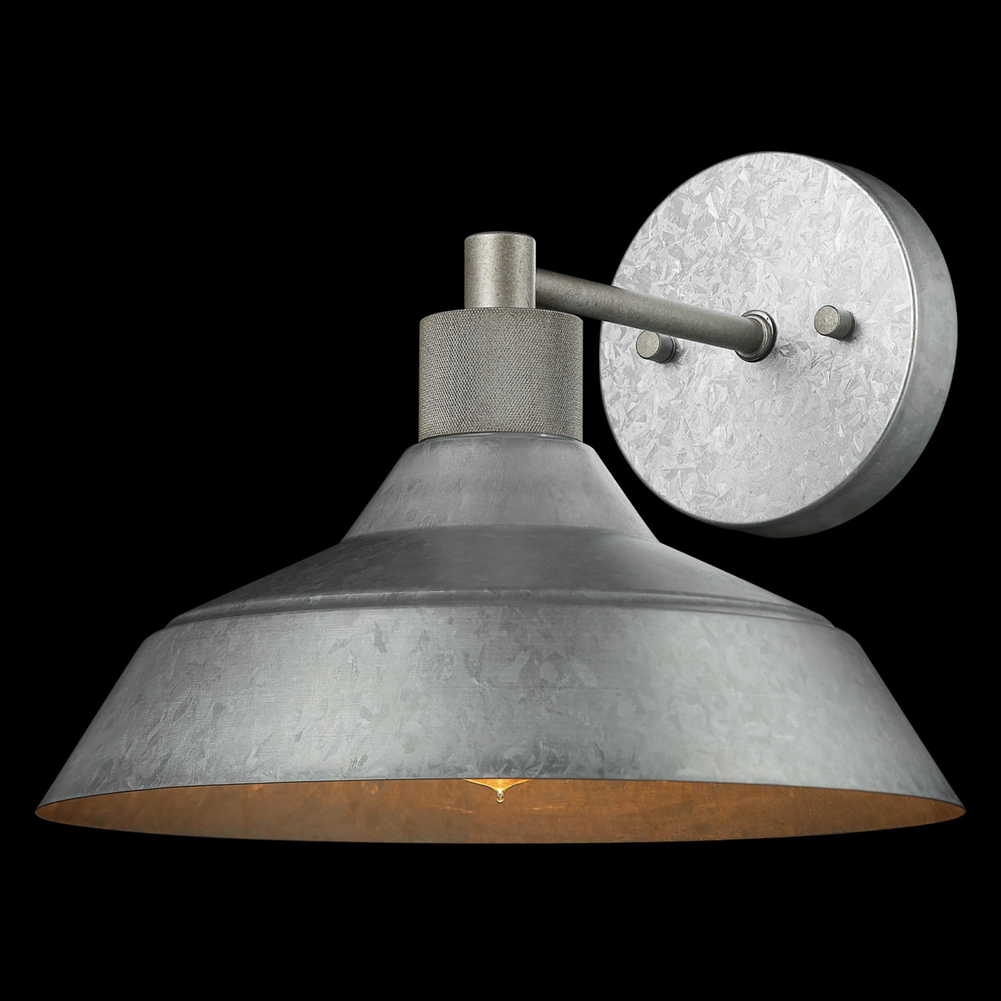 Globe Electric Sutton Wall Sconce - Galvanized Metal, Textured Socket, Indoor/Outdoor, Model 44840