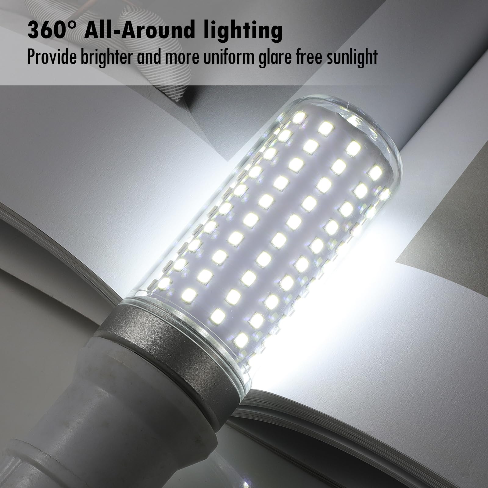 Syited E26 Led Bulbs, 30W Led Light Bulbs Equivalent 250W, 4000K Warm White Light, Not Dimmable,Ac 85-265V, E26 Light Bulbs (4 P