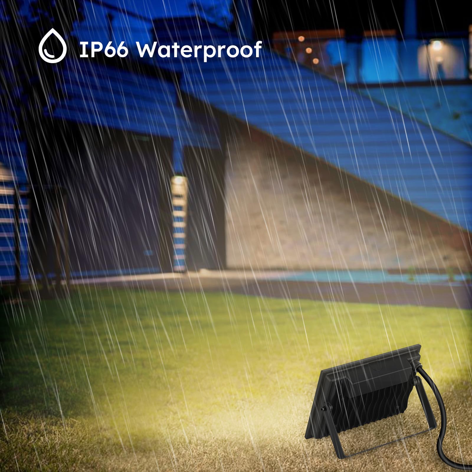 Madewell Living 100W Led Flood Lights Outdoor - 18000 Lm Super Bright Security Lighting  Ip66 Waterproof  5000K Daylight - Energy-Efficient Outdoor Lights For Garage  Garden  Lawn  Backyard